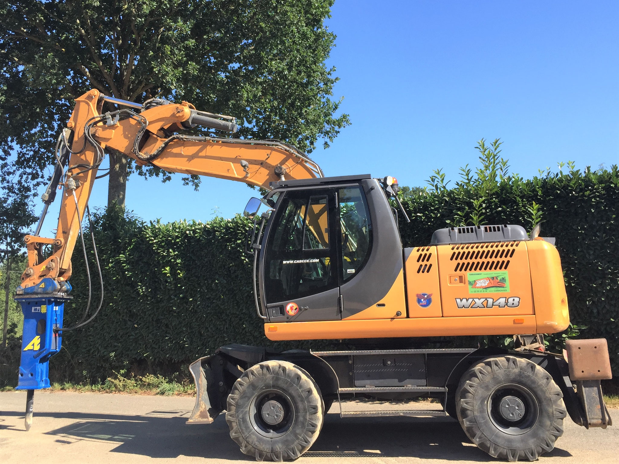 Case WX148 et BRH Arden 800kg