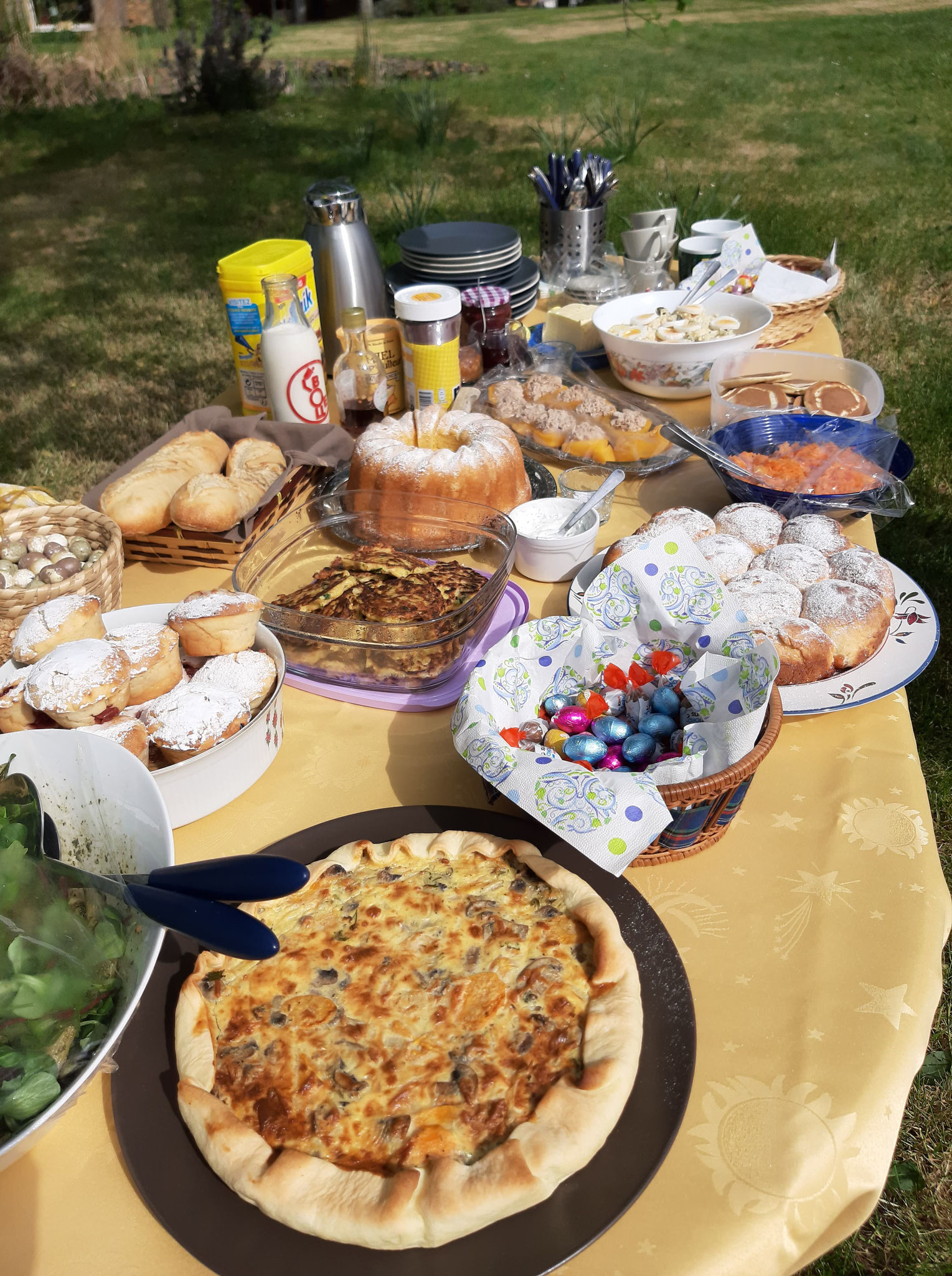 Le buffet de notre "brunch de Pâques"