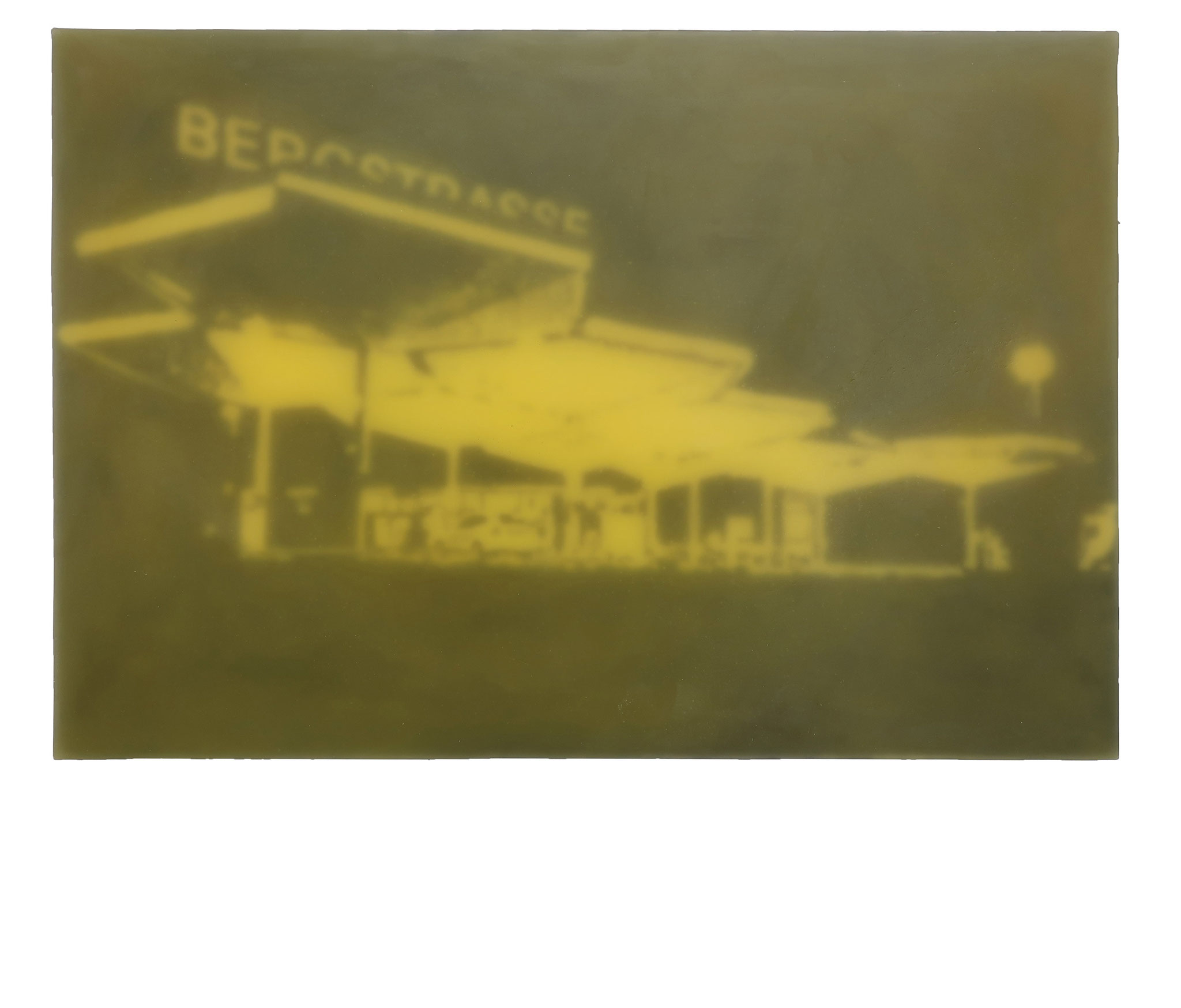 Lichttempel gelb , 2015, Paraffin, 60 x 78