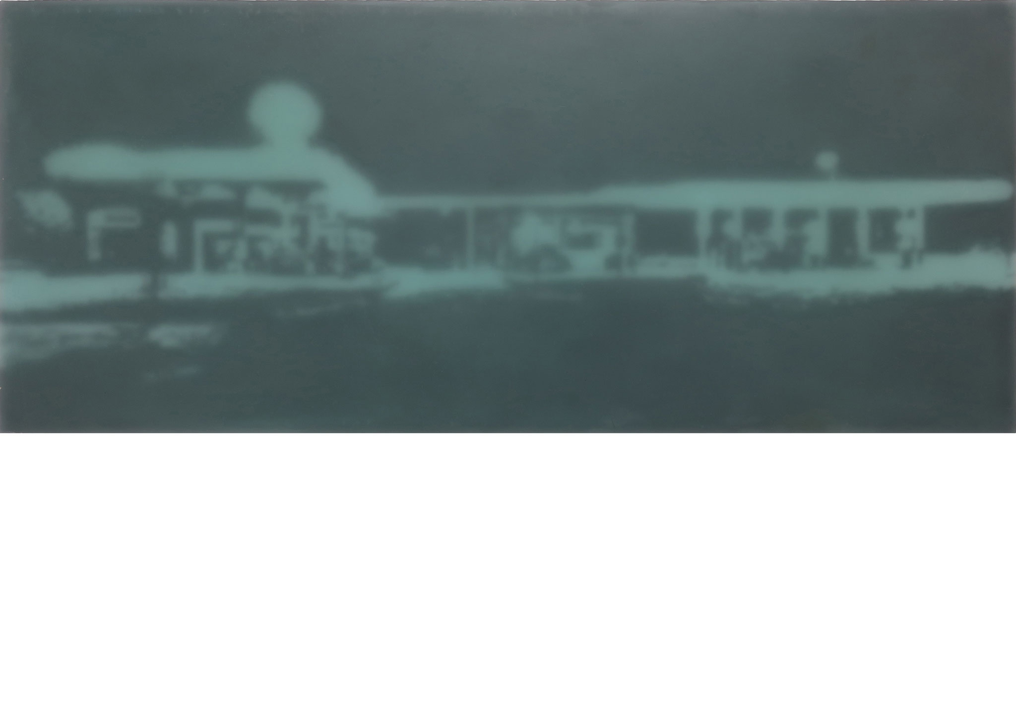 Lichttempel blau , 2011, Paraffin, 60x140