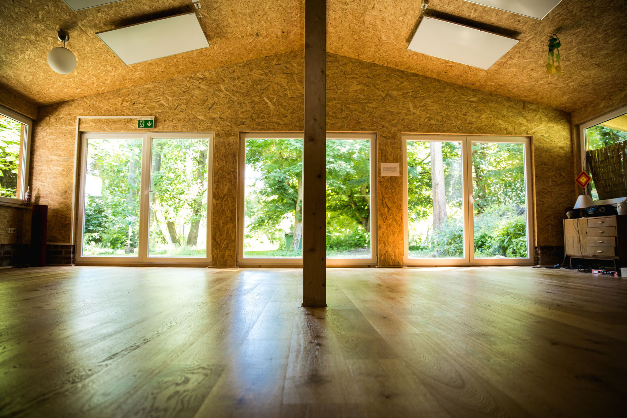 Unsere gemütliche Yoga Shala mit viel Platz 