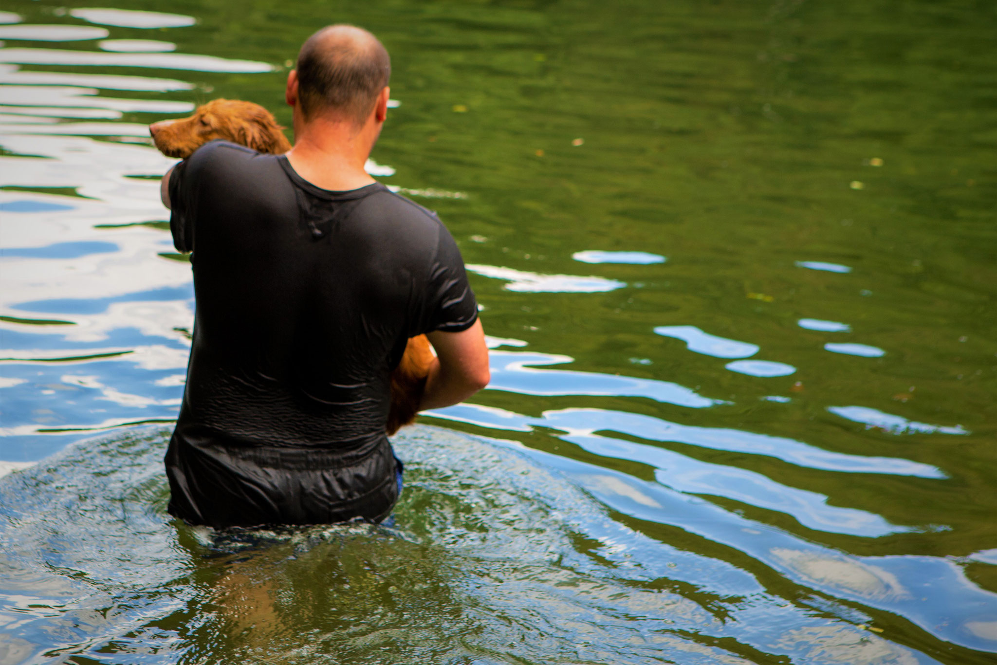 Ginger mag Wasser eigentlich überhaupt nicht, nur bis zu den Ellbogen.