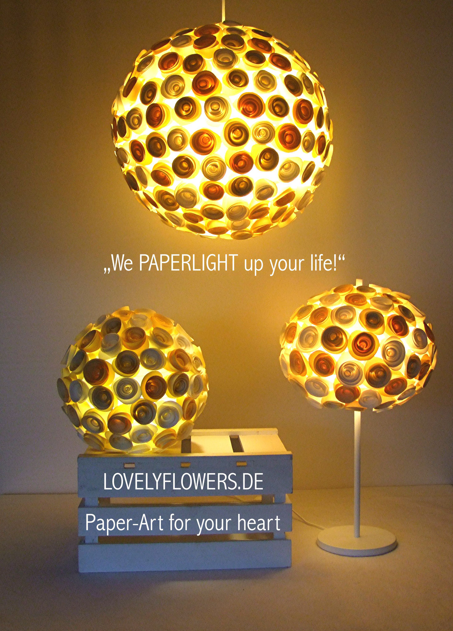 www.lovelyflowers.de - Paper Art Lampen machens Dir romantisch!