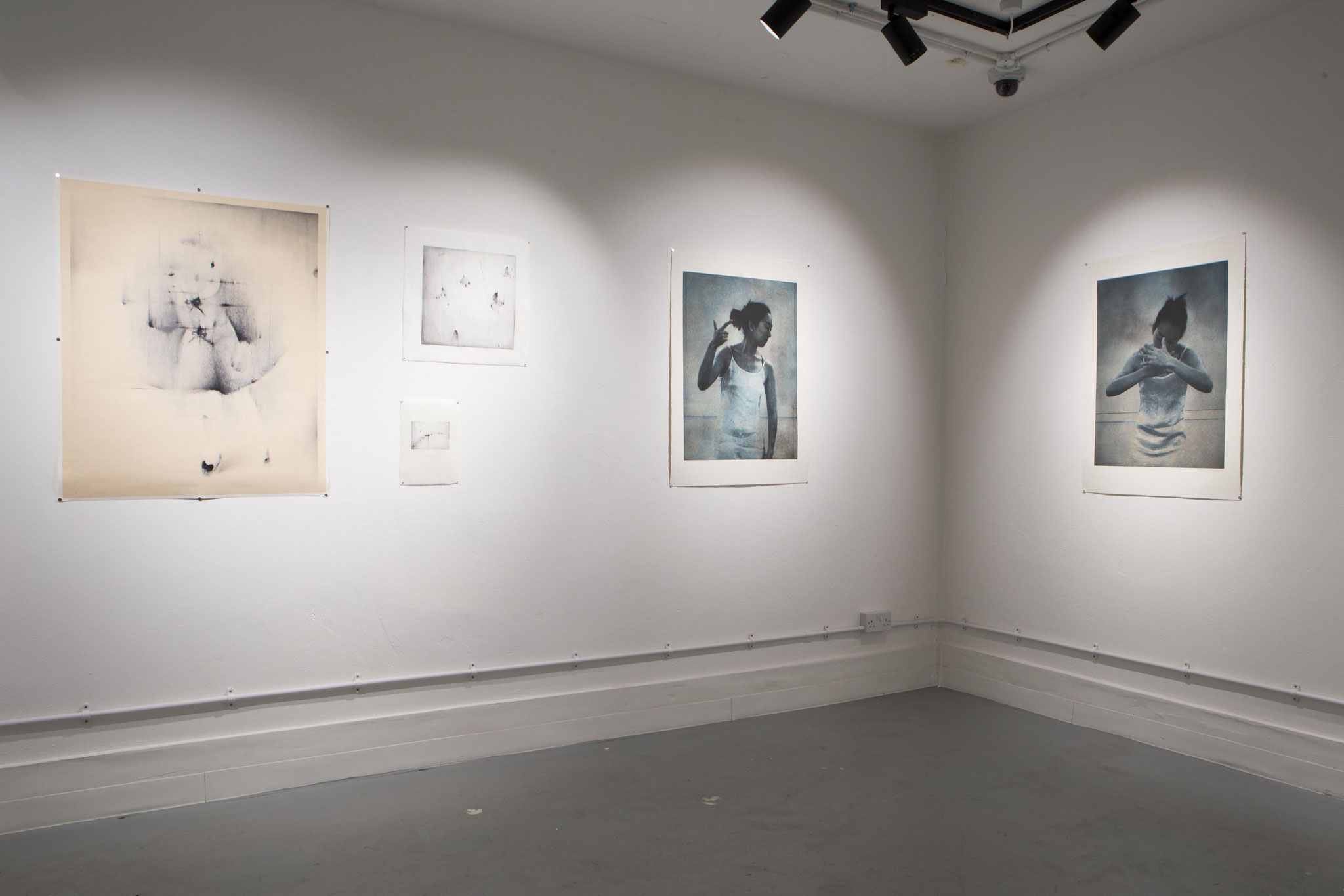 left:woodcut works by Kanako Watanabe   right:photo etching works by Margaret Ashman