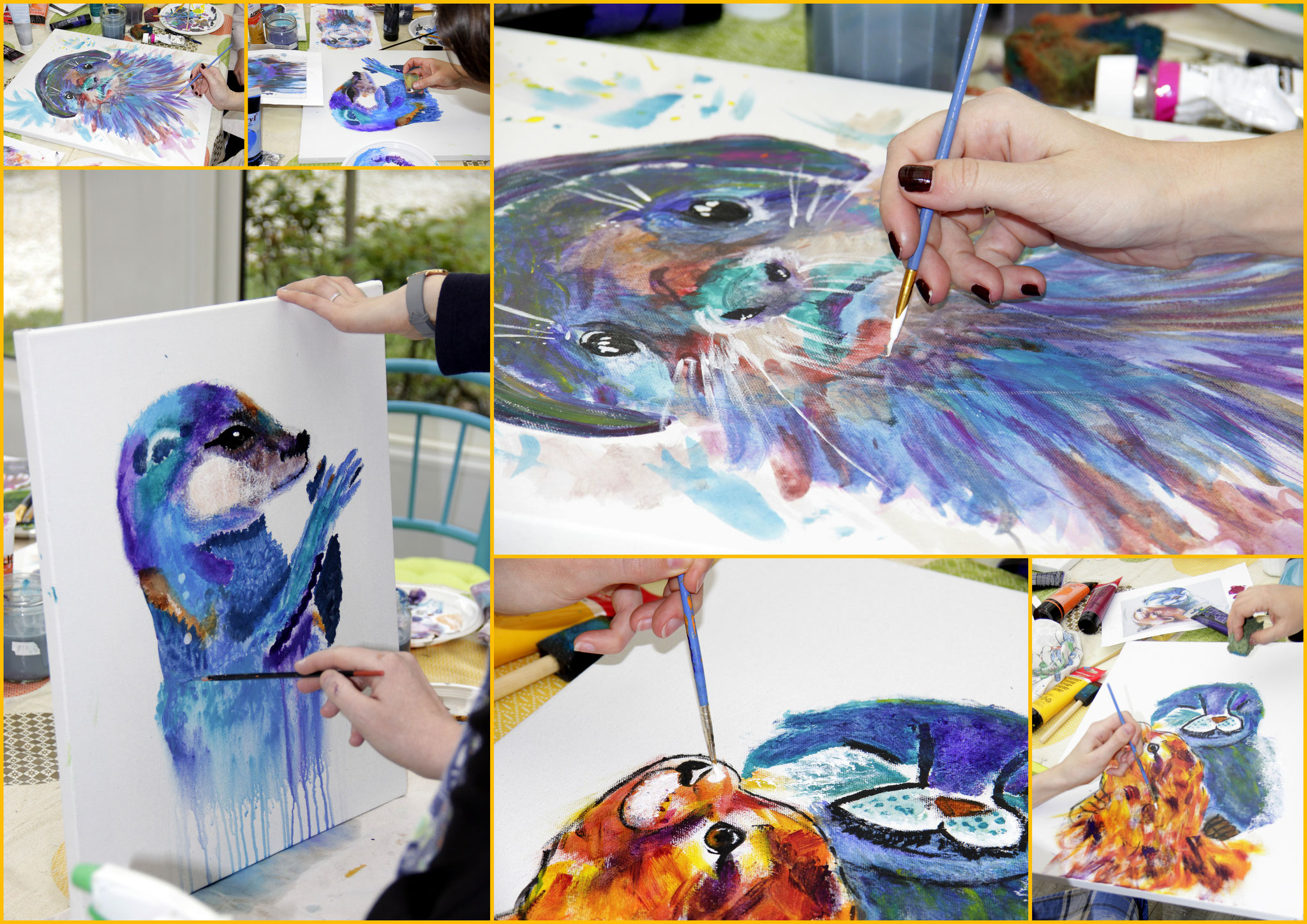 Atelier créatif peinture, adultes et familles