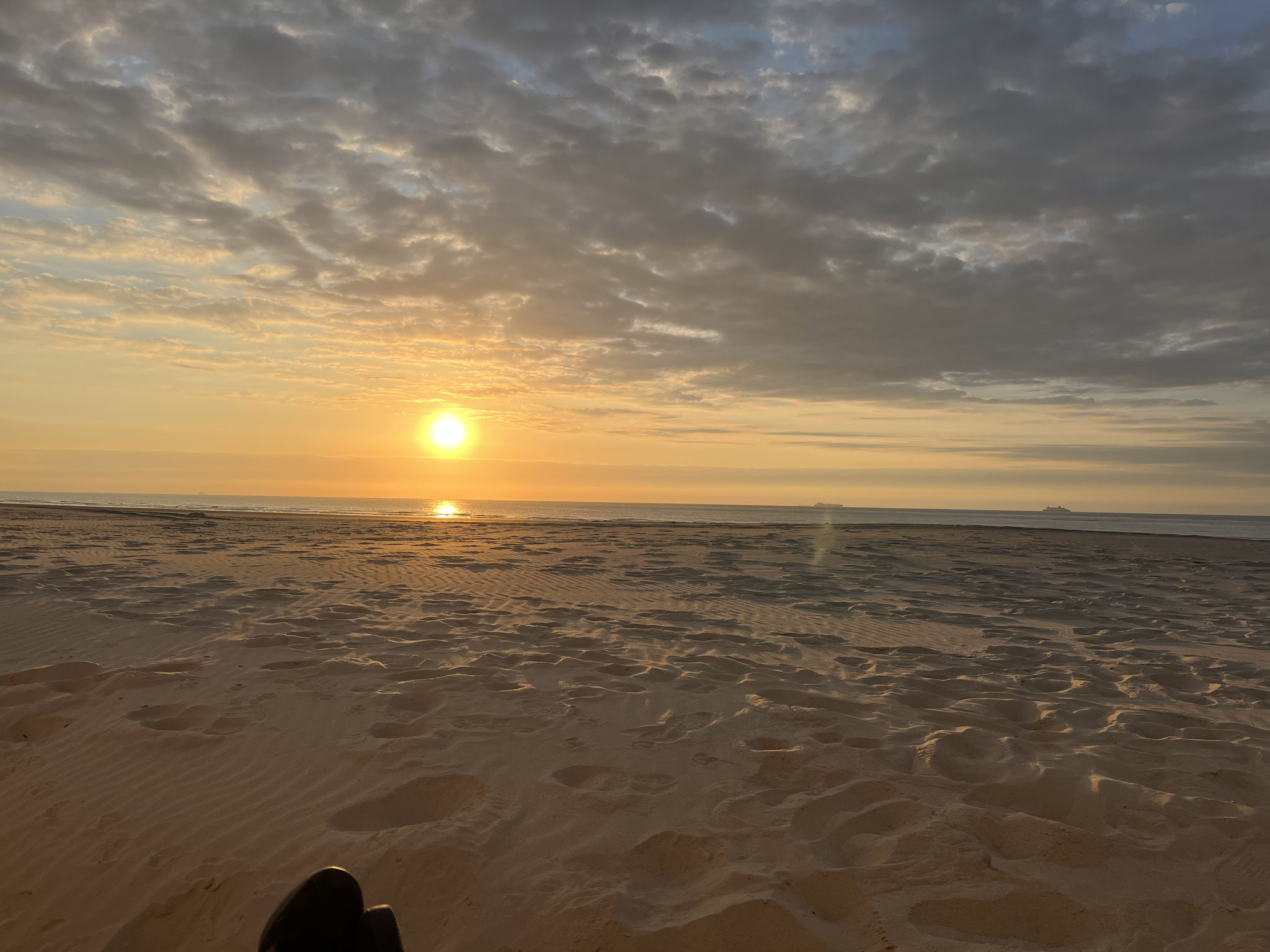 Sonnenuntergang am Strand von Calais