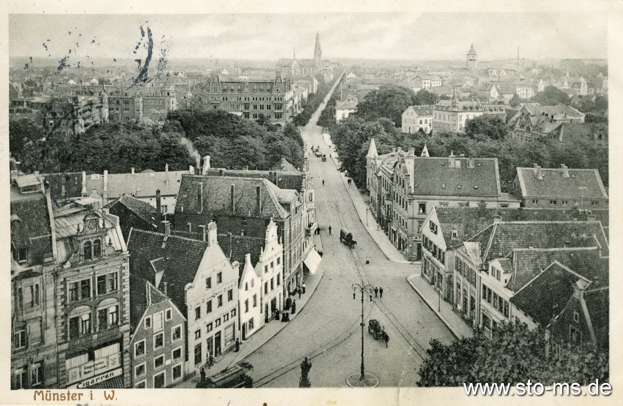 Hammer Straße von der Ludgerikirche aus