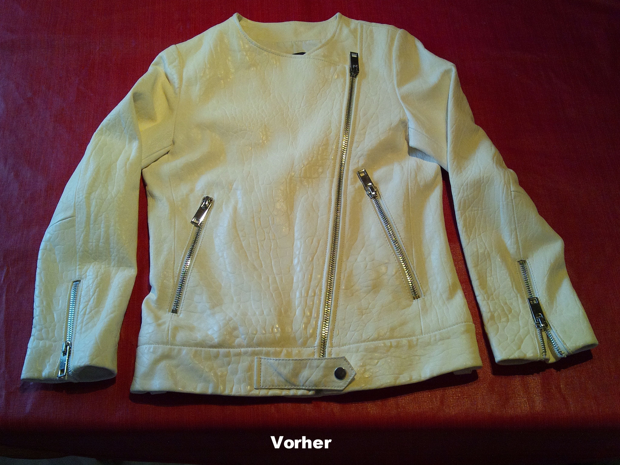 Lederjacke Vorher