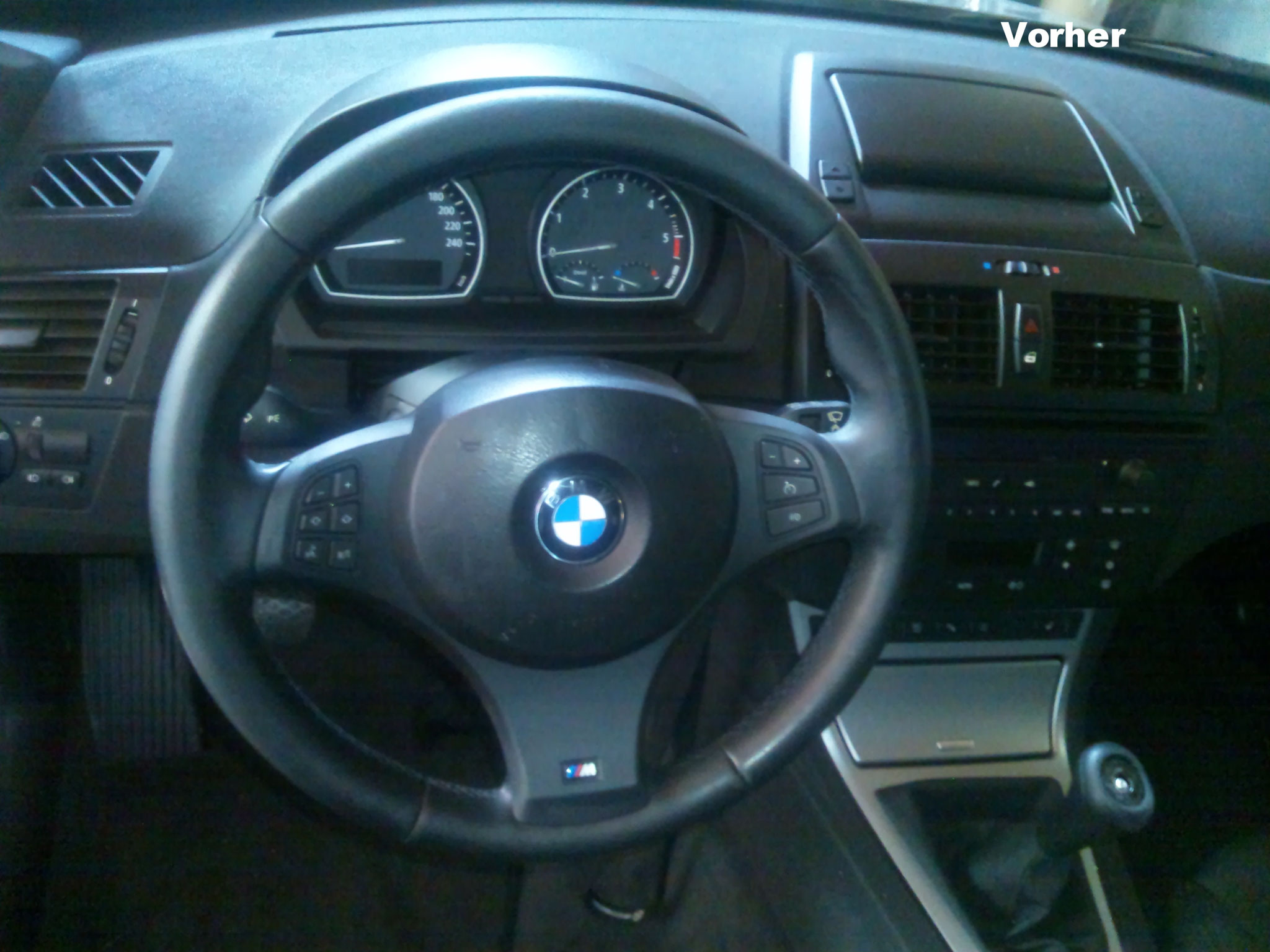 BMW Lenkrad Vorher