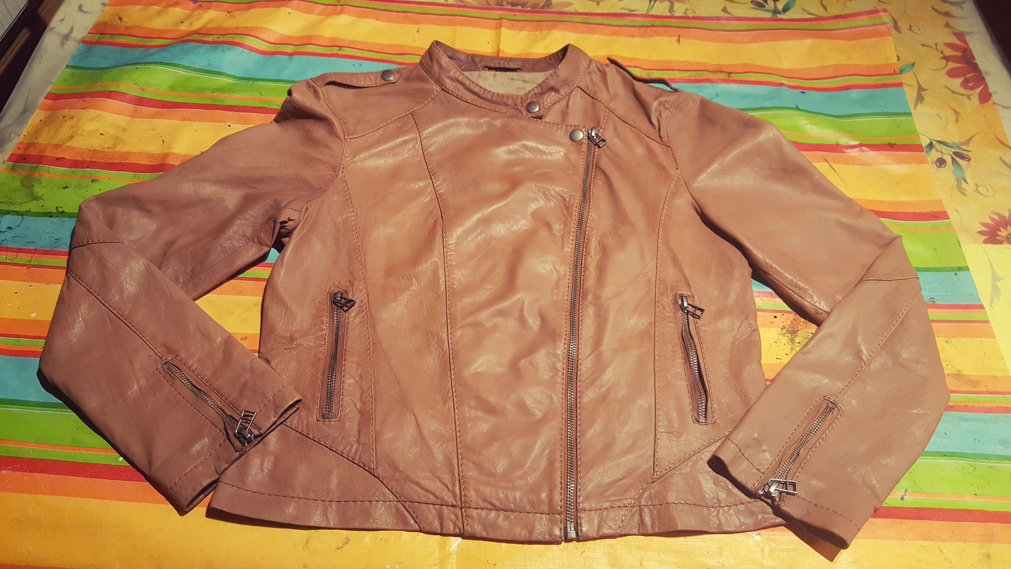 Lederjacke Vorher