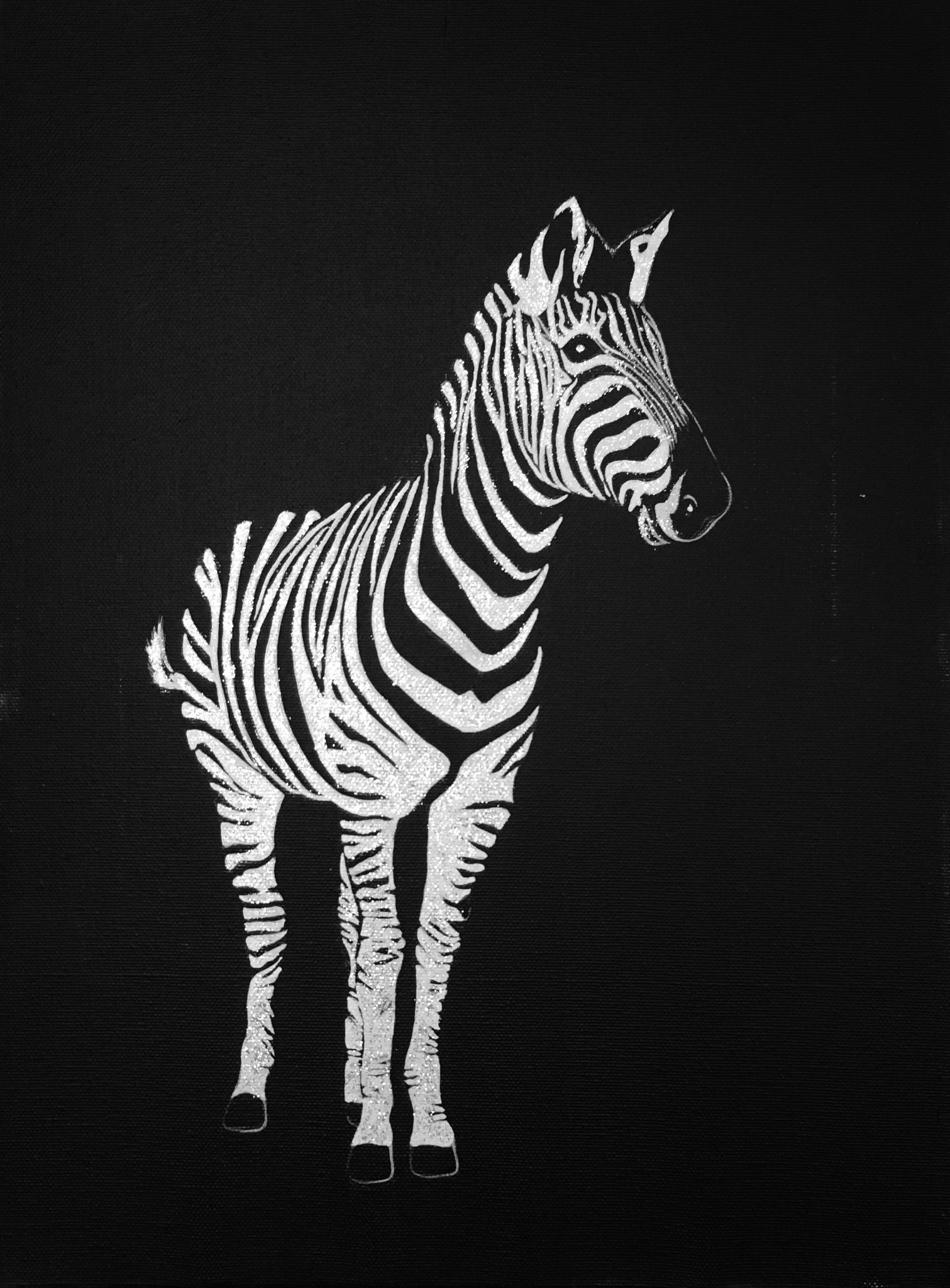zebra 2, acrilico, 2011, 30x40