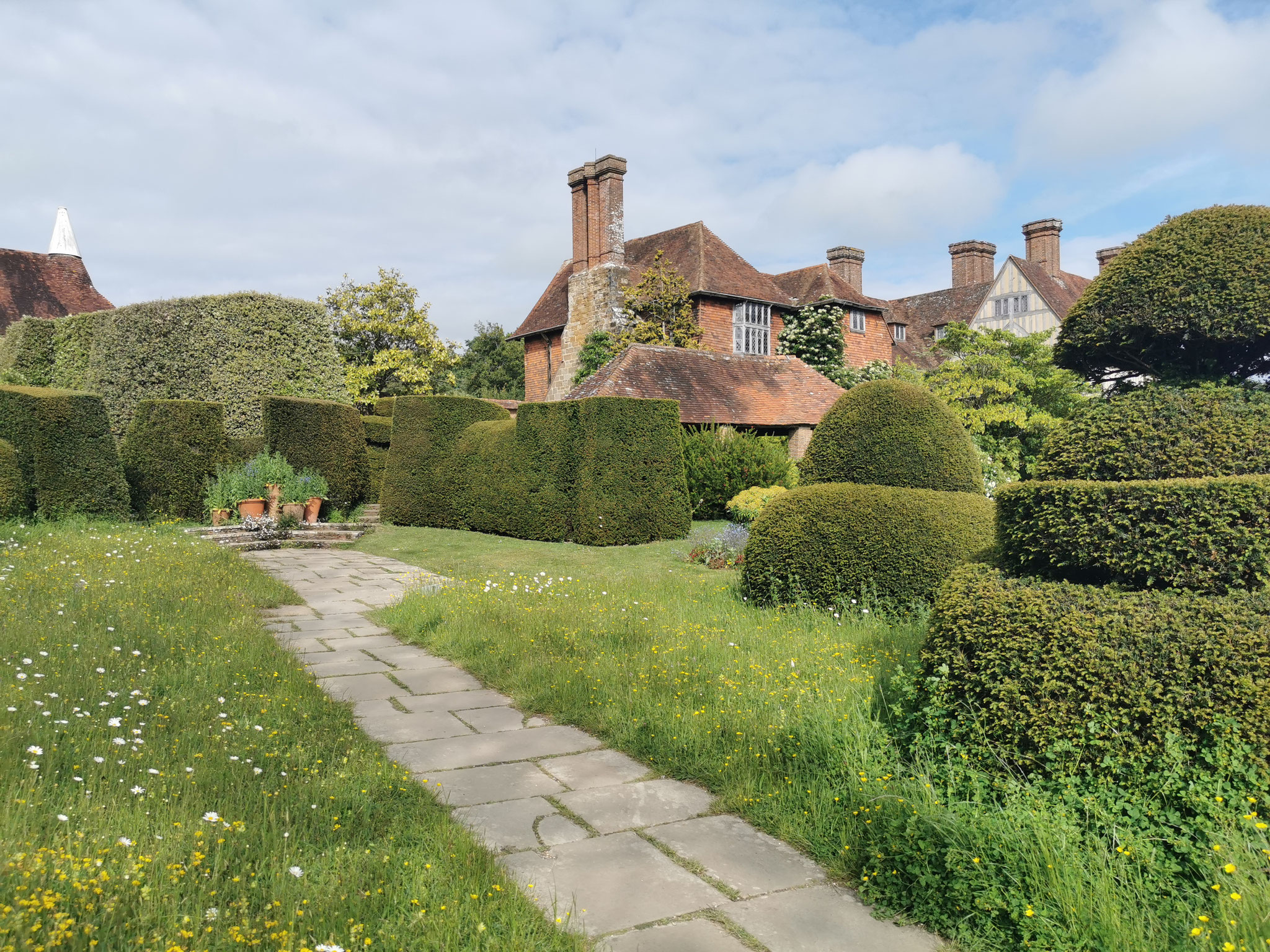 Great Dixter: Blick vom Garten