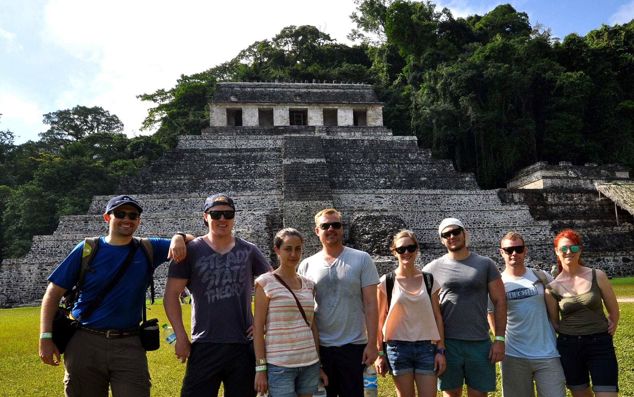 Group in front of Mayan Ruins