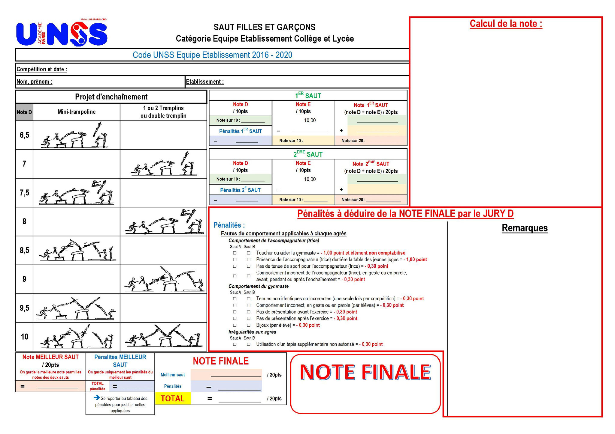 Codes 9/9 - SR UNSS PARIS Codes 9/9 - SR UNSS PARIS