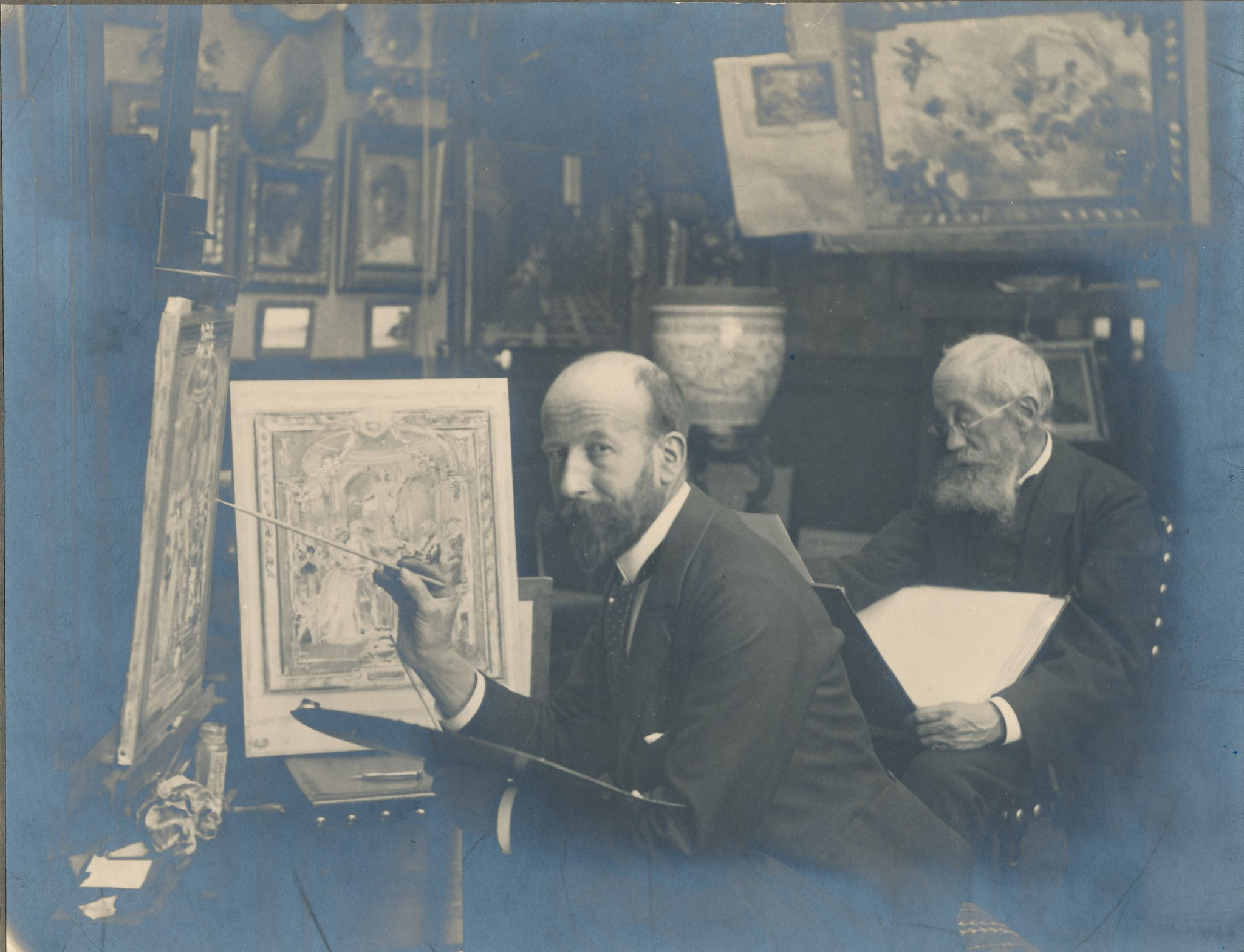 Anonyme peintre à son chevalet