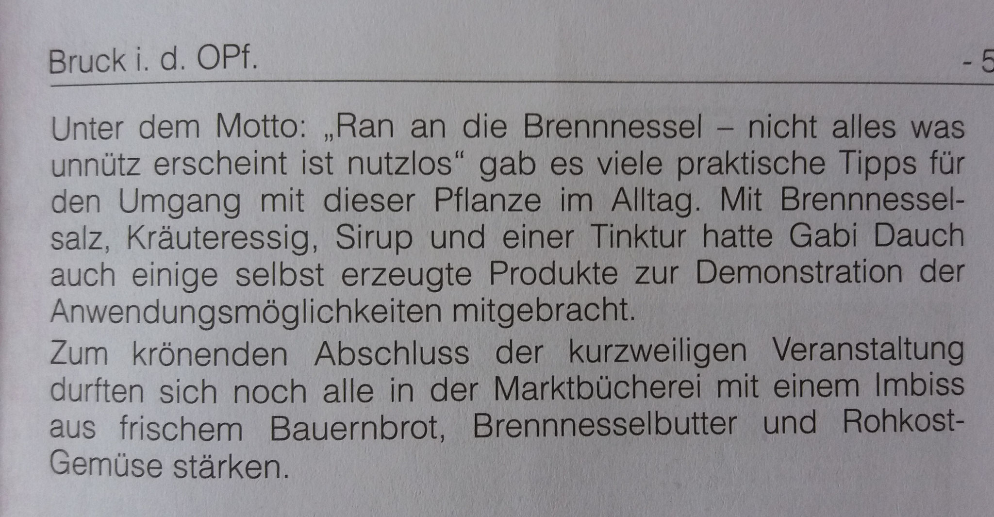 Artikel aus dem Mitteilungsblatt für den Markt Bruck i.d.OPf. - 16.06.2023