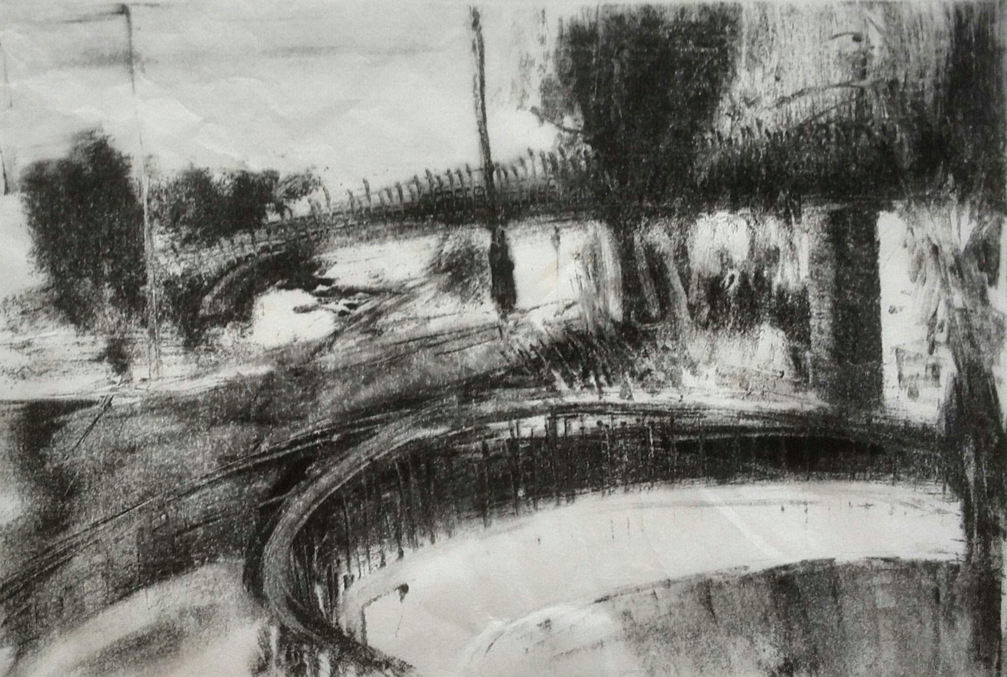 Kurve, 2015, Monotypie, 20x30cm 