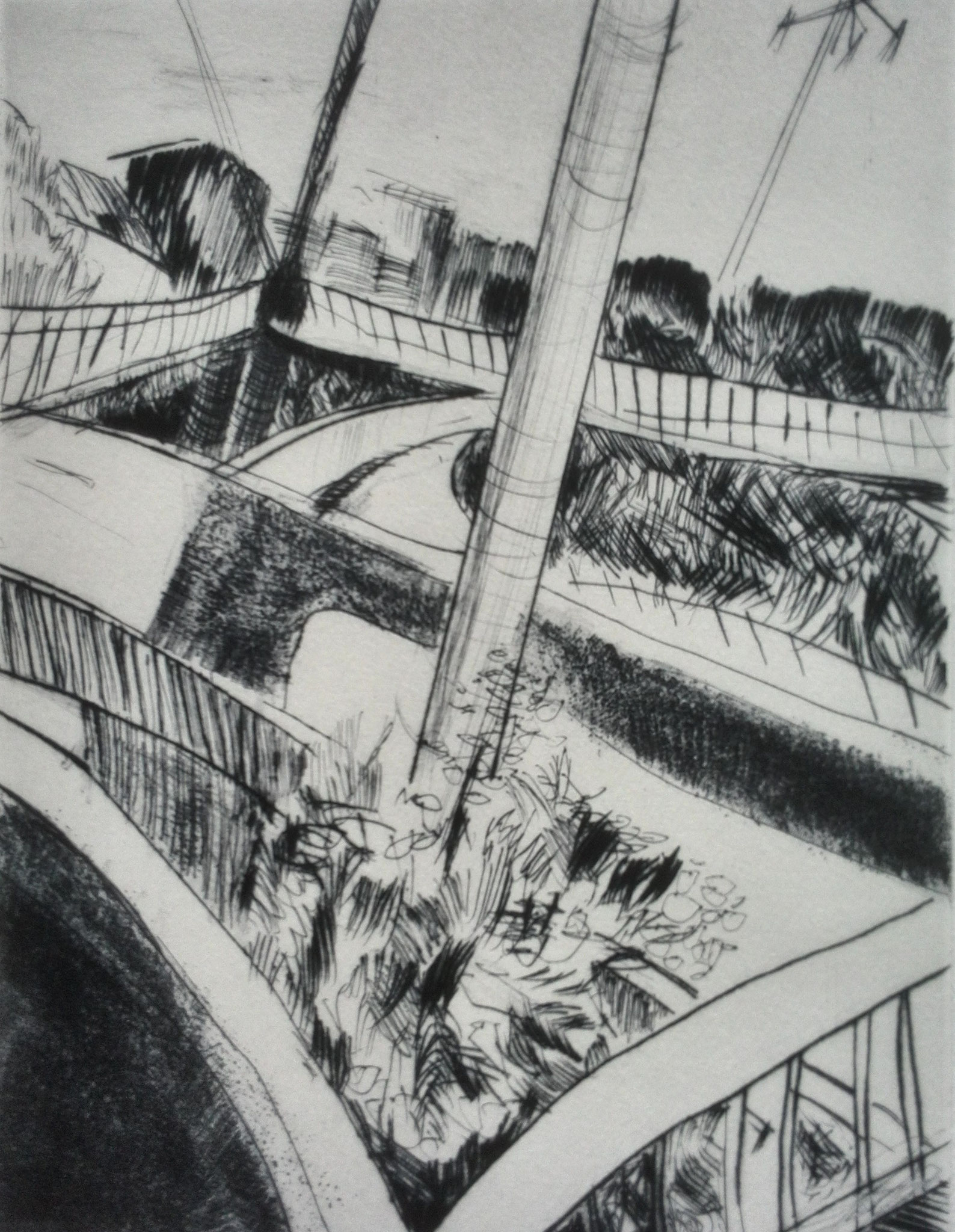 Paradies I, 2015, Kaltnadelradierung, 21x15cm