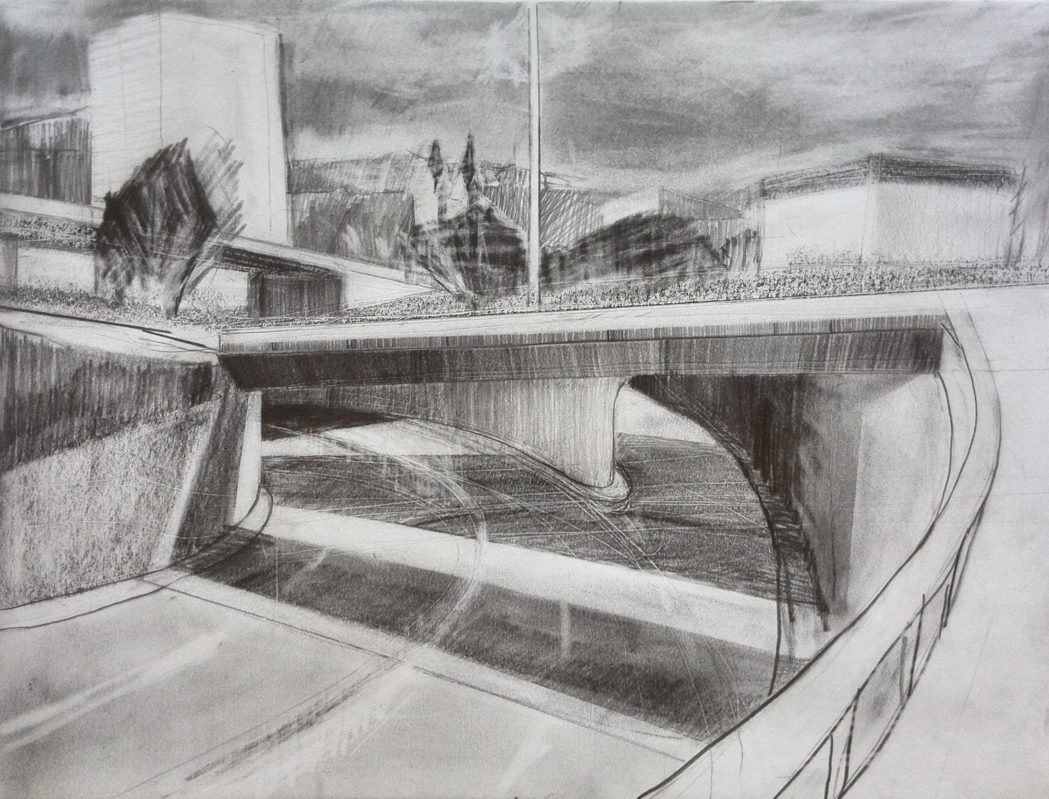 Start, 2012, Graphit auf Papier, 30x40cm