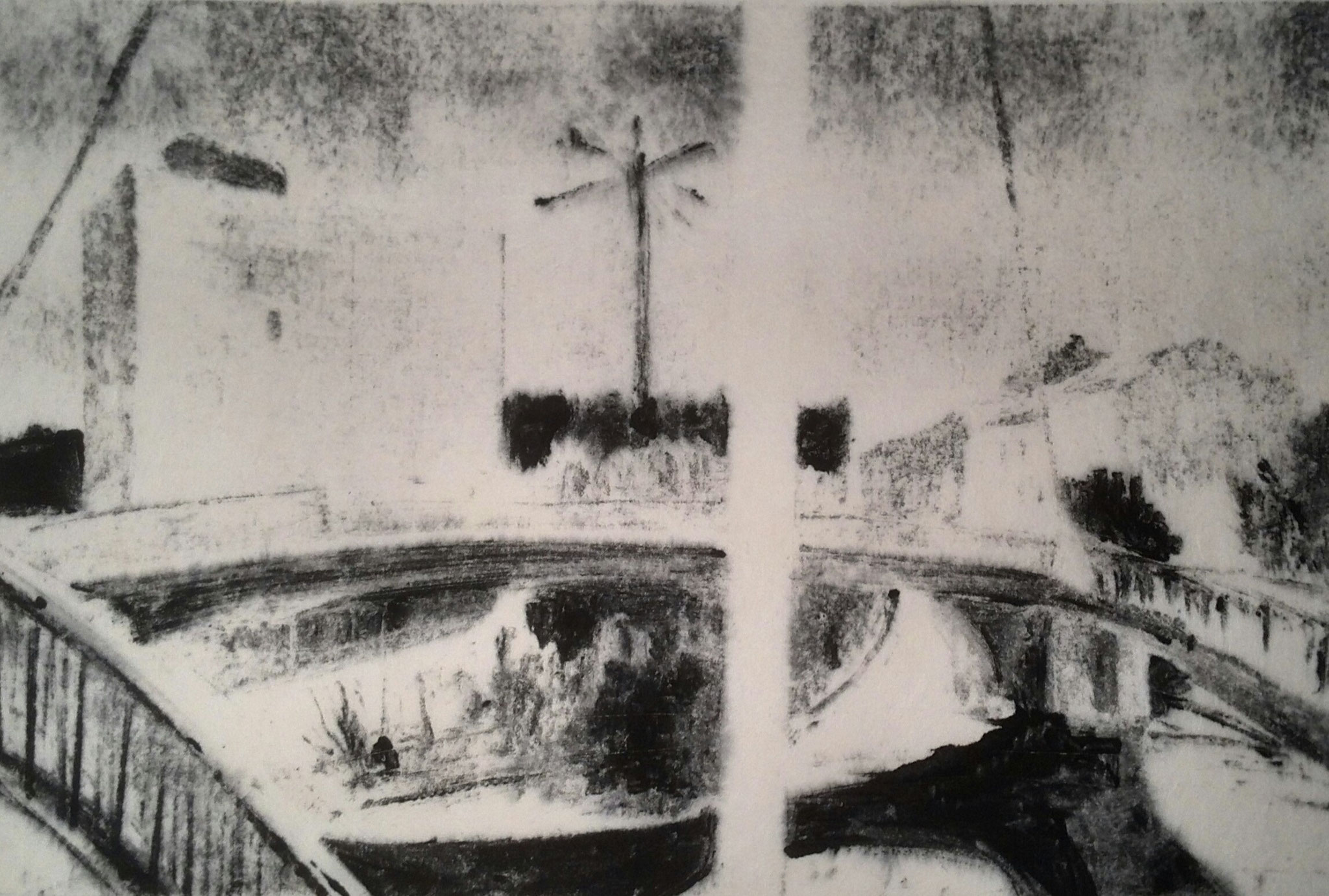 Rauschen, 2015, Monotypie, 20x30cm 