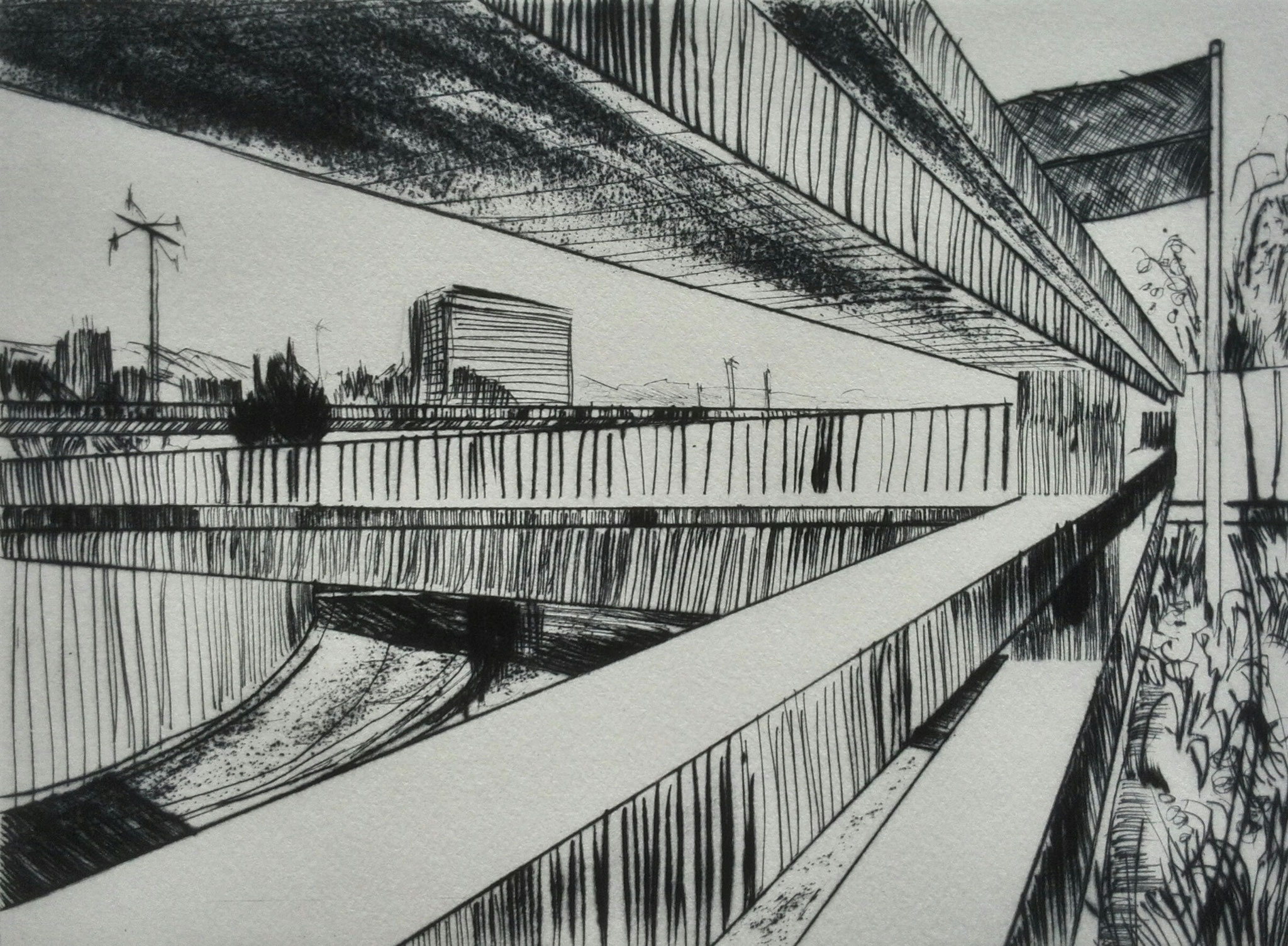 Paradies III, 2015, Kaltnadelradierung, 15x21cm