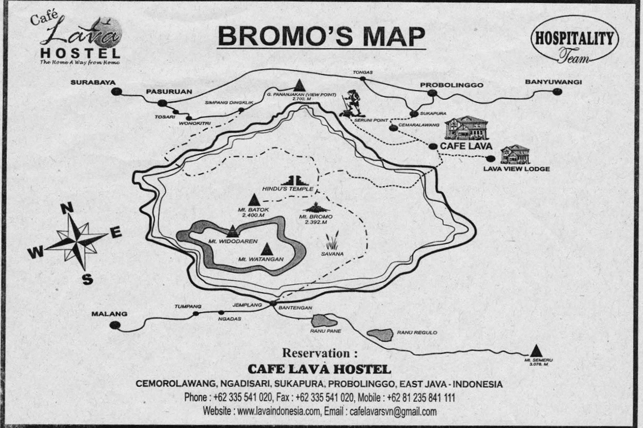 Map Bromo Nationalpark