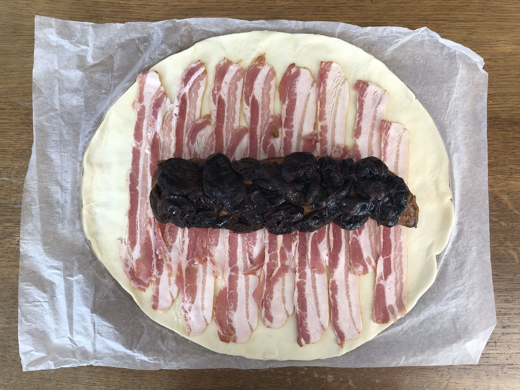 Mit Dörrpflaumen belegen ...