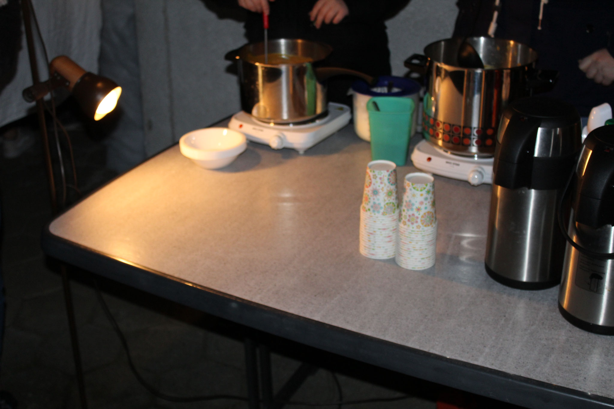 Ausgabestelle Kürbiscremesuppe