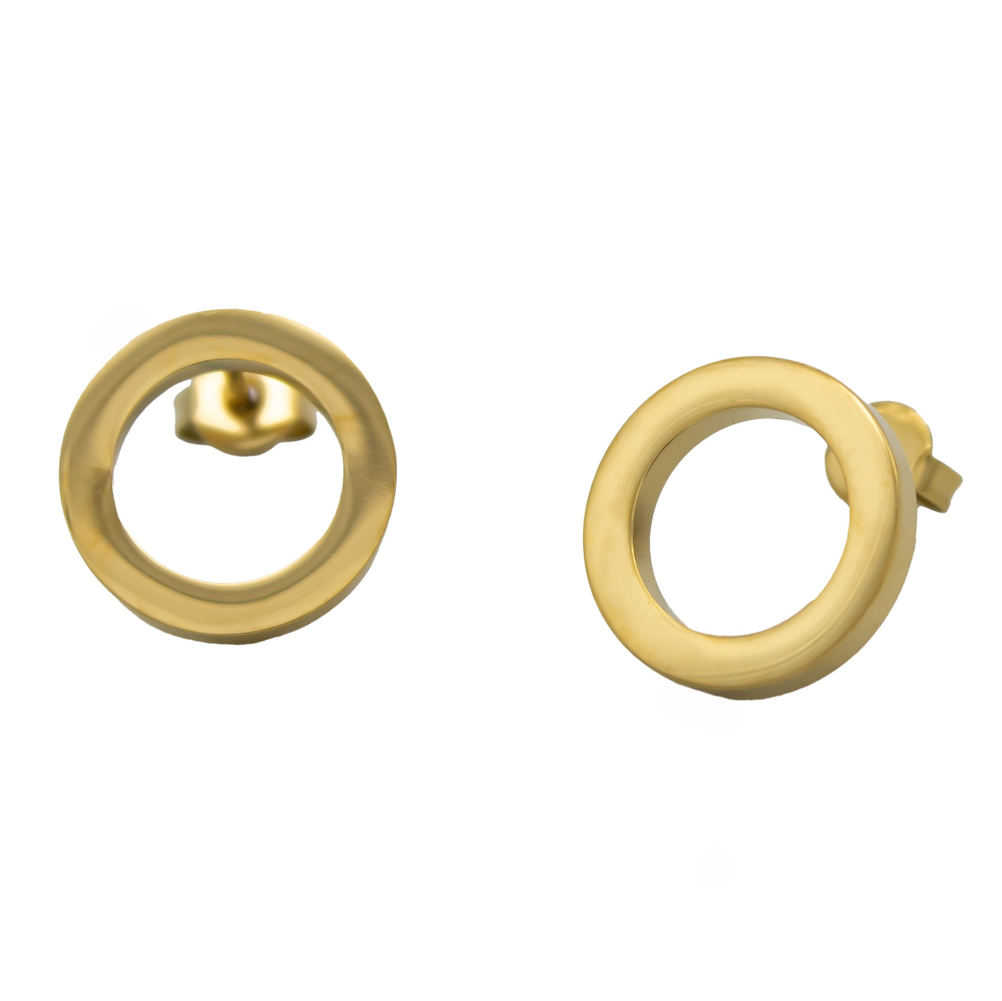 vergoldete Ohrstecker Kreis