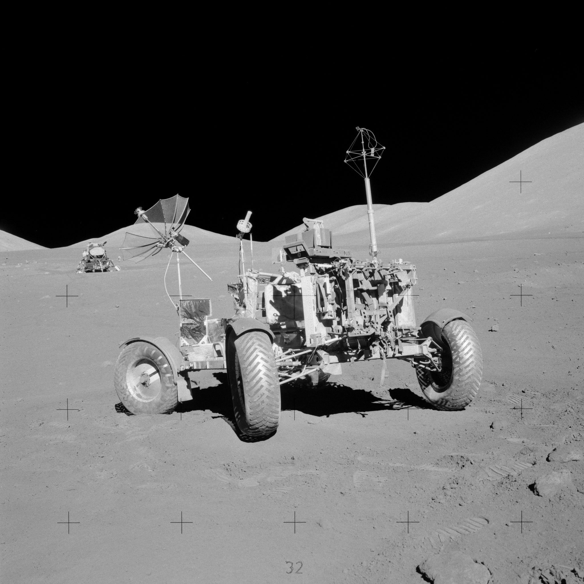 Apollo 17 - Rover BW 2 - Photo : Nasa/CDN