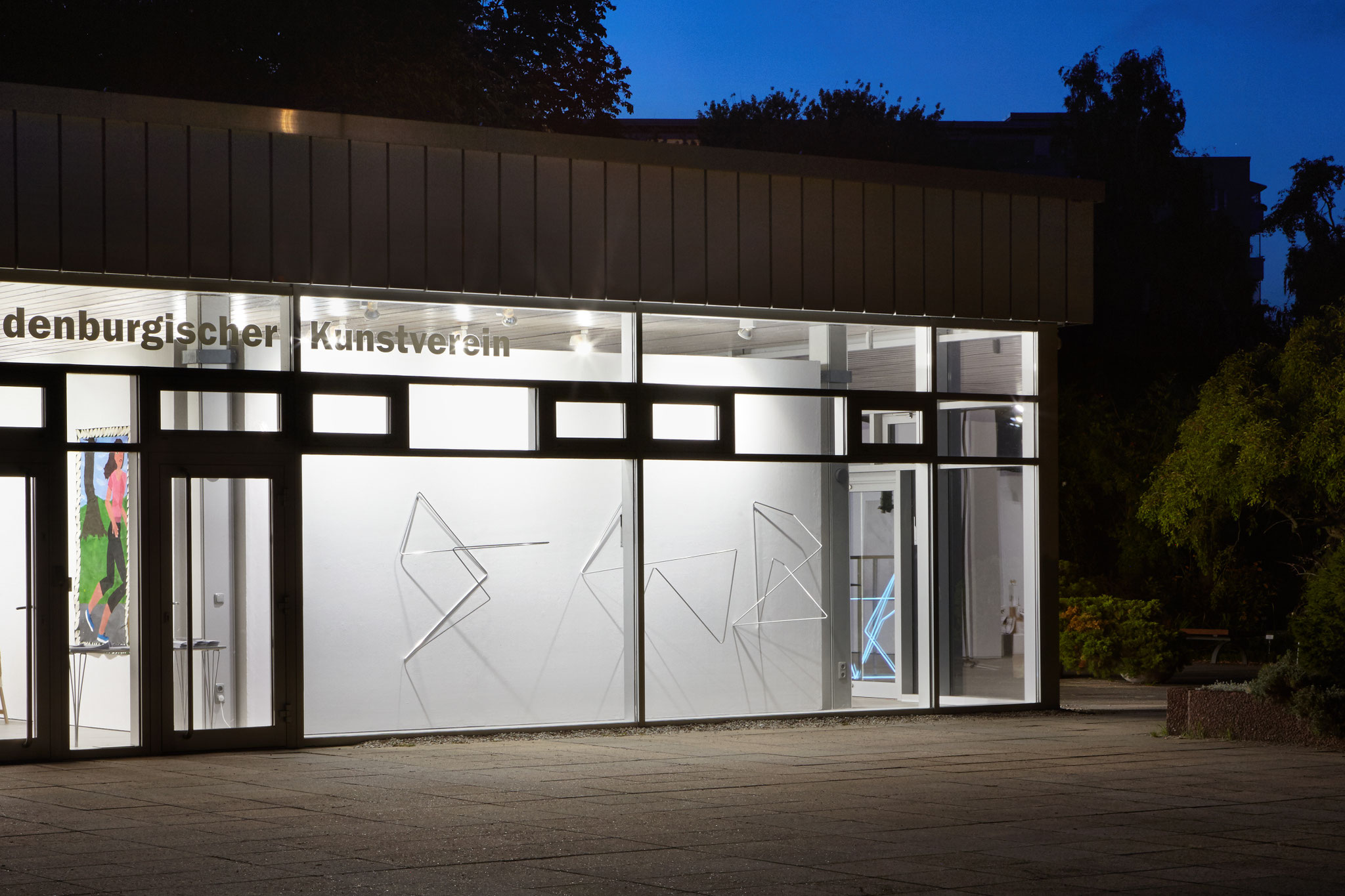 lines 09, 07, 08, 2019, Aluminiumstab je 300 cm, Brandenburgischer Kunstverein, Potsdam