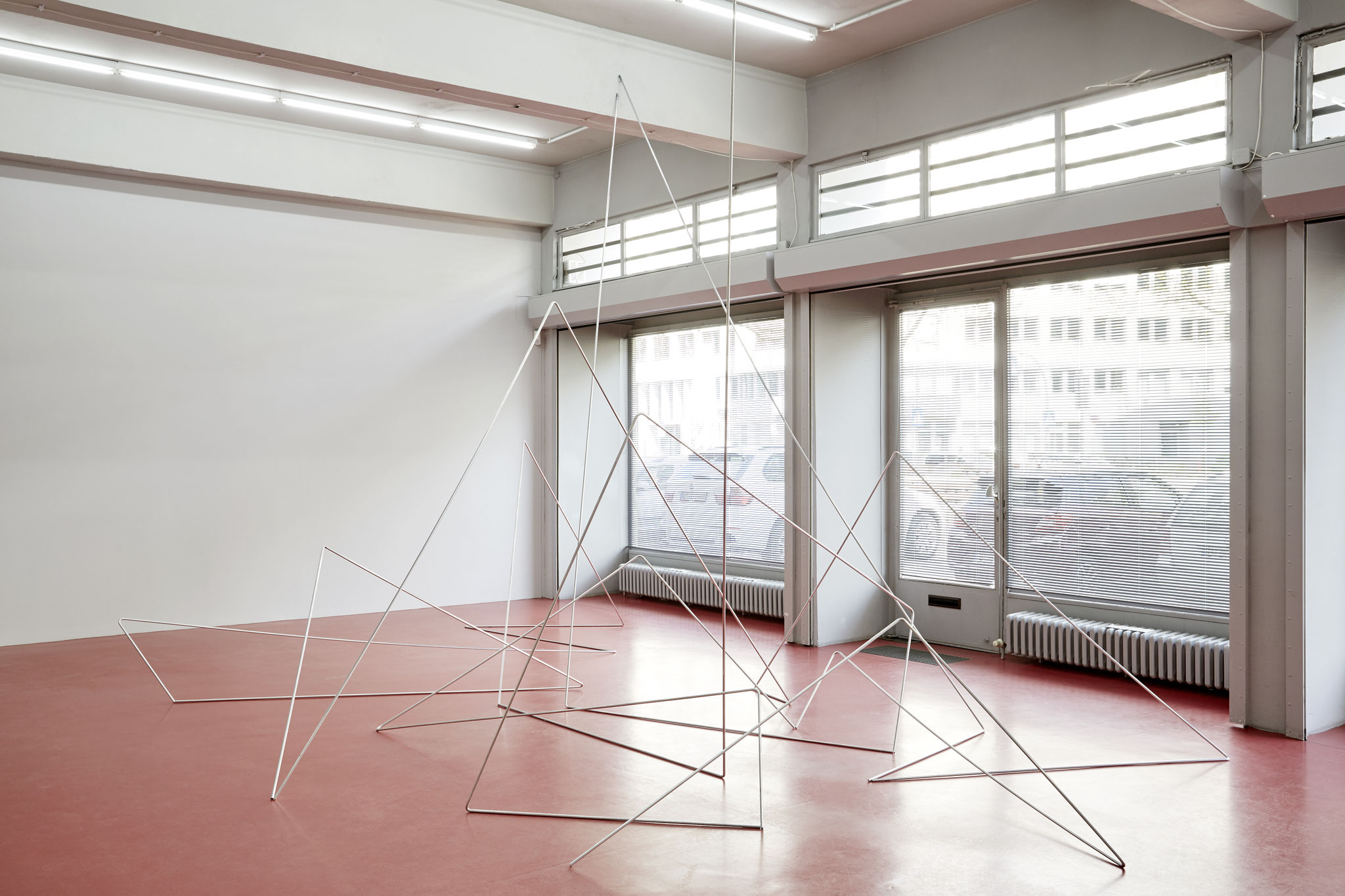 folded lines - setting I, Aluminiumstab je 600 cm, Deutscher Künstlerbund Berlin