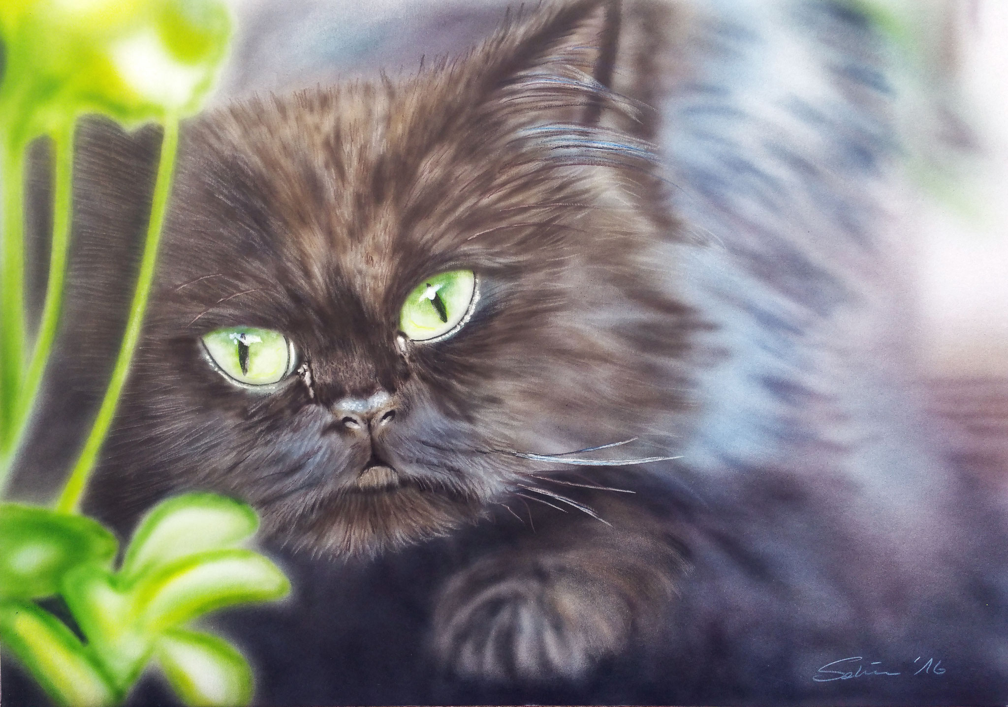 "Purzel" Airbrushkarton ca. 36 x 25 cm