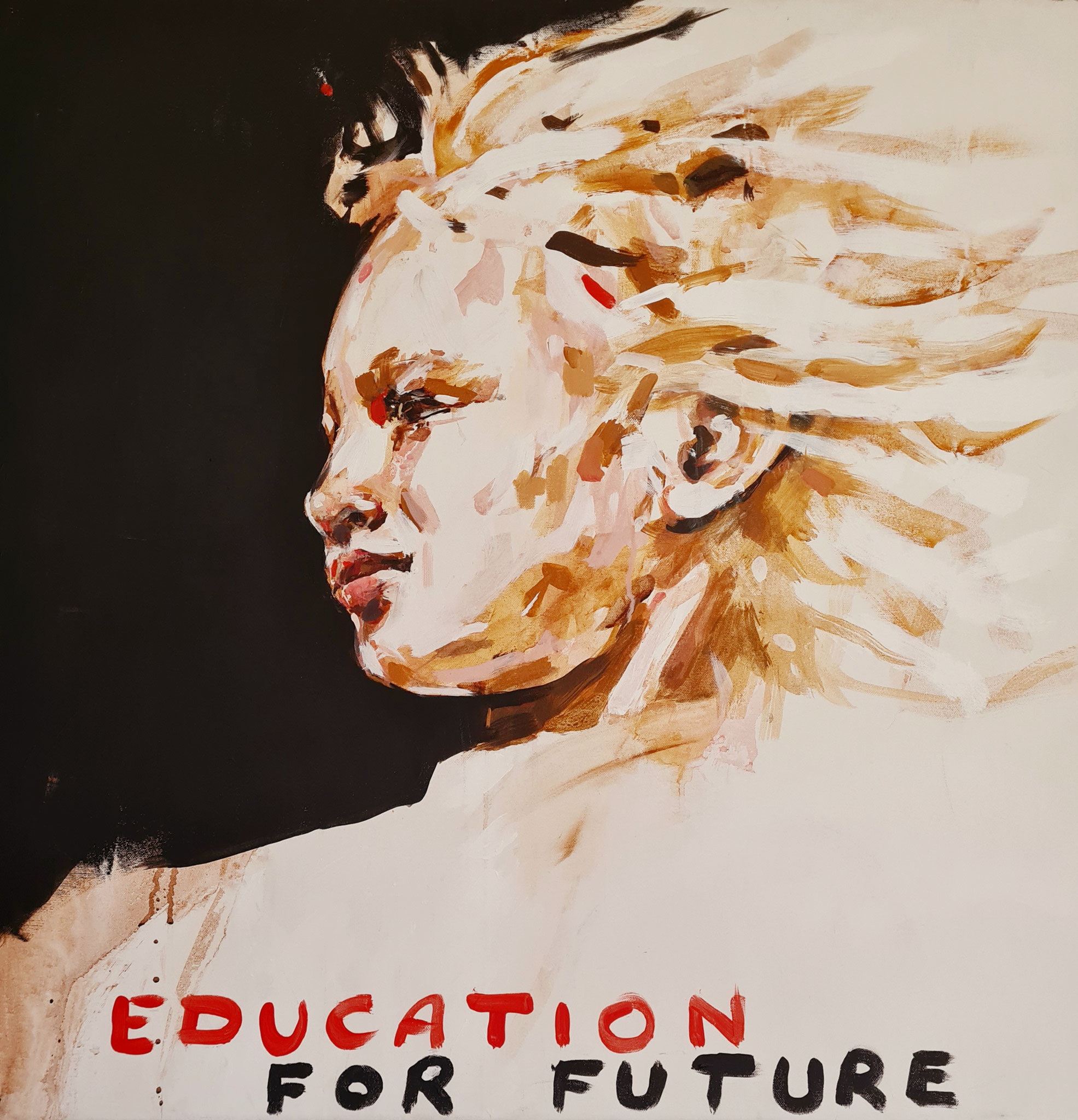 education for future | acrylic on canvas | 80 x 80 cm