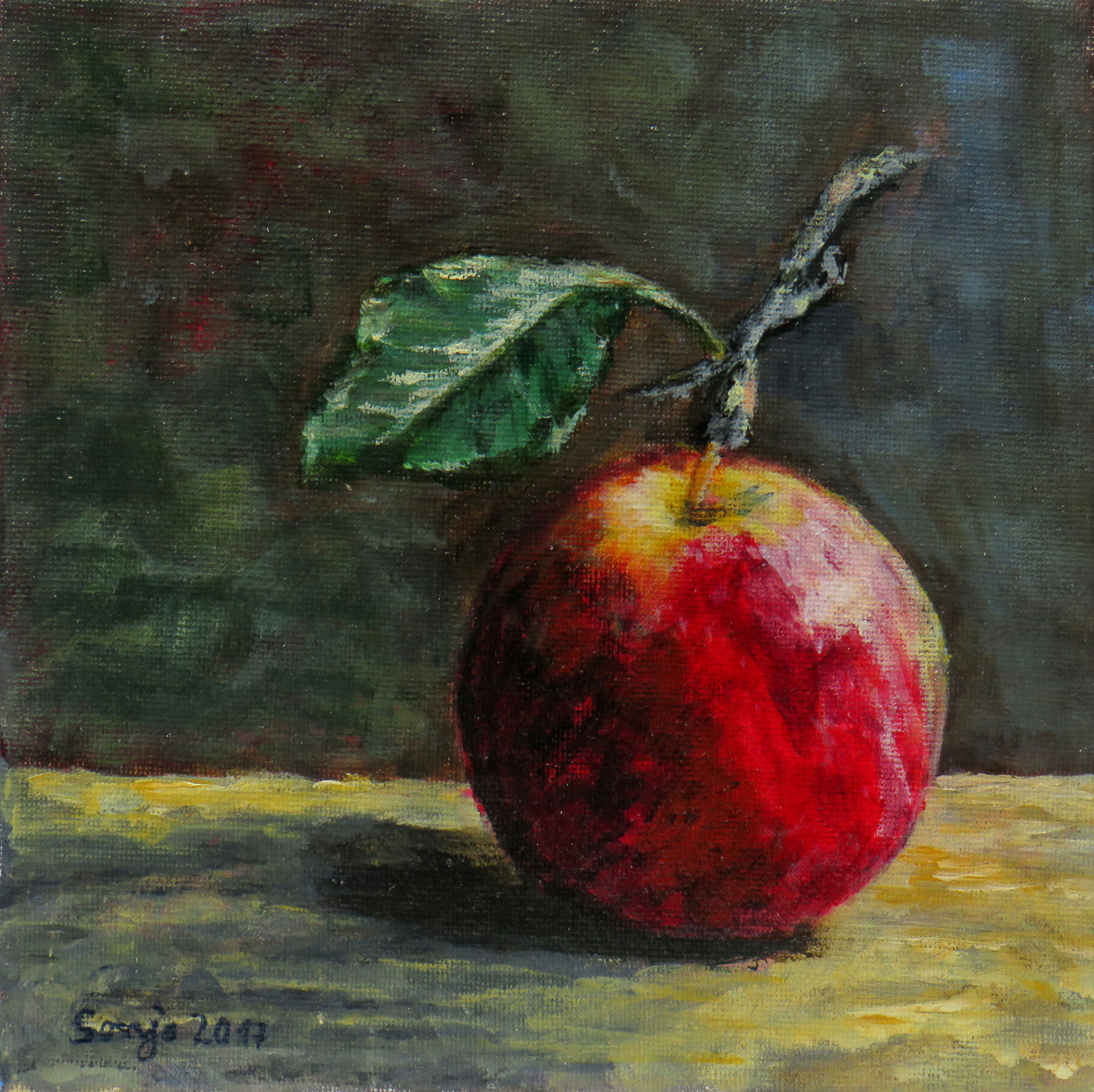 "Apfel", Acryl auf Leinwand, 20 x 20 cm*