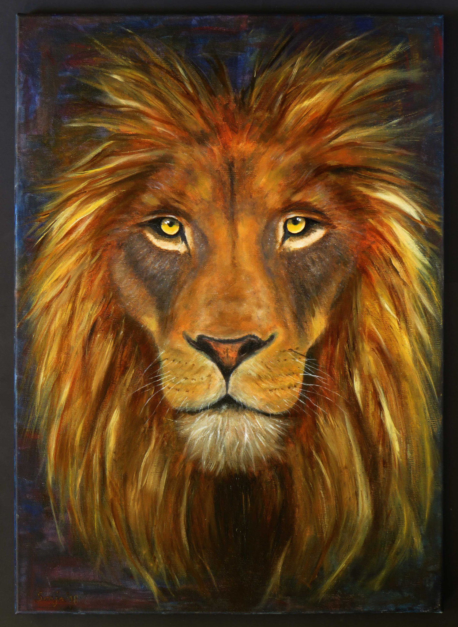 "Löwe", Öl auf Leinwand, 50 x 70 cm *