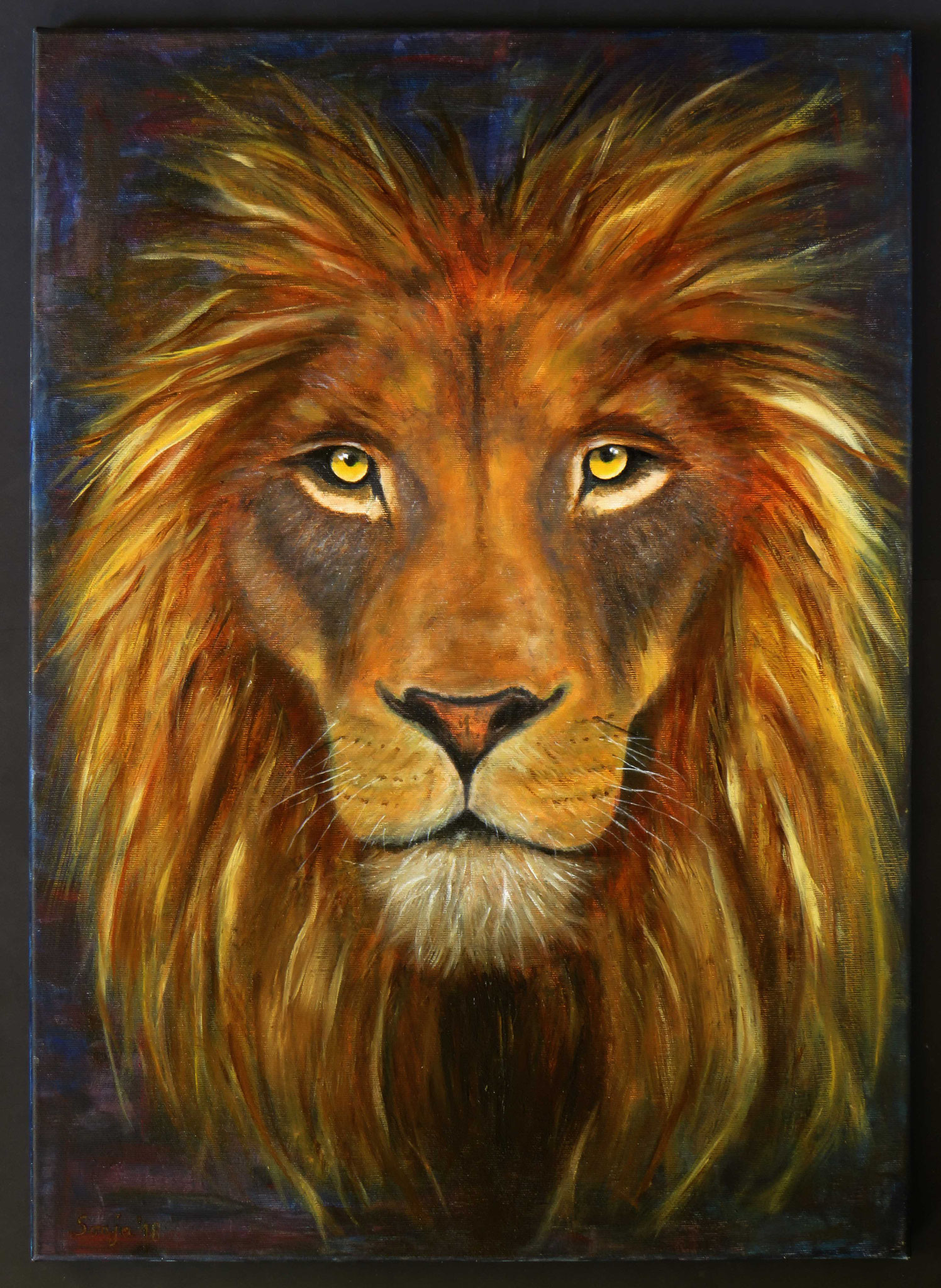 "Löwe", Öl auf Leinwand, 50 x 70 cm *