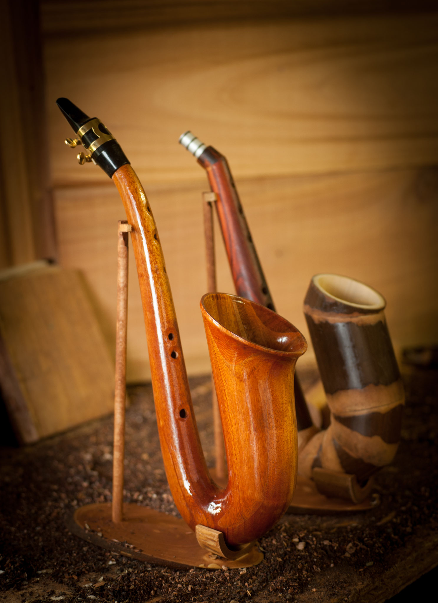 Holzsaxophon Bamboo saxophone The Woobasax