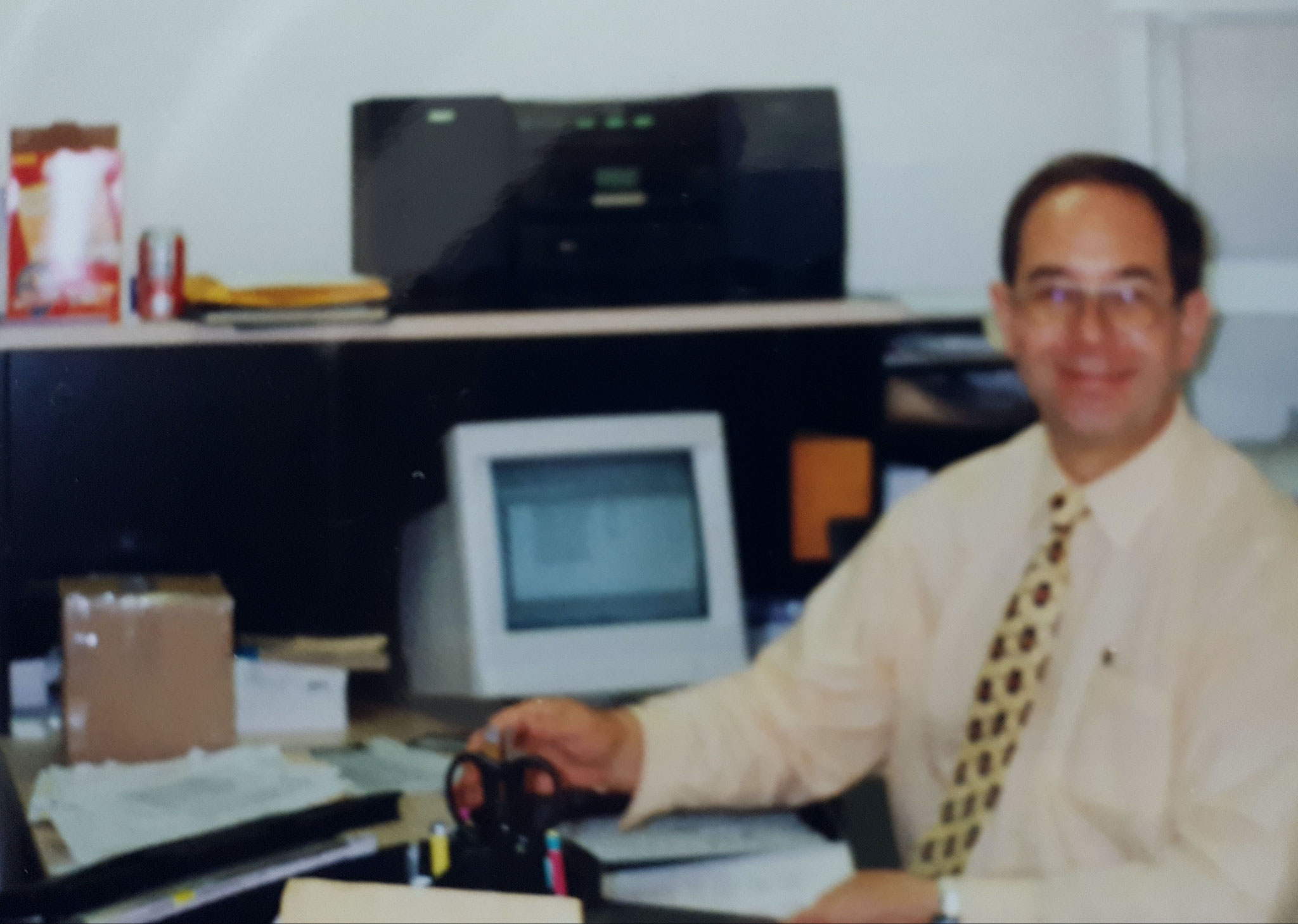 At our desk in Irvine Orange County 1998