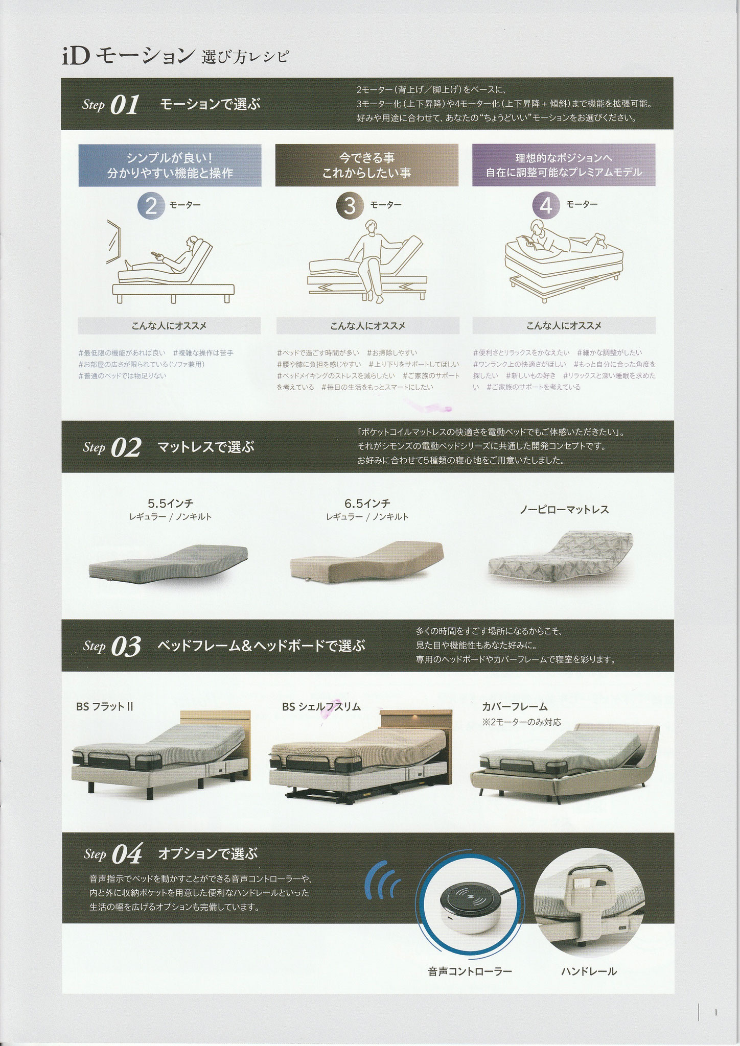 シモンズ　アイディモーション　iDmotion　電動リクライニングベッド