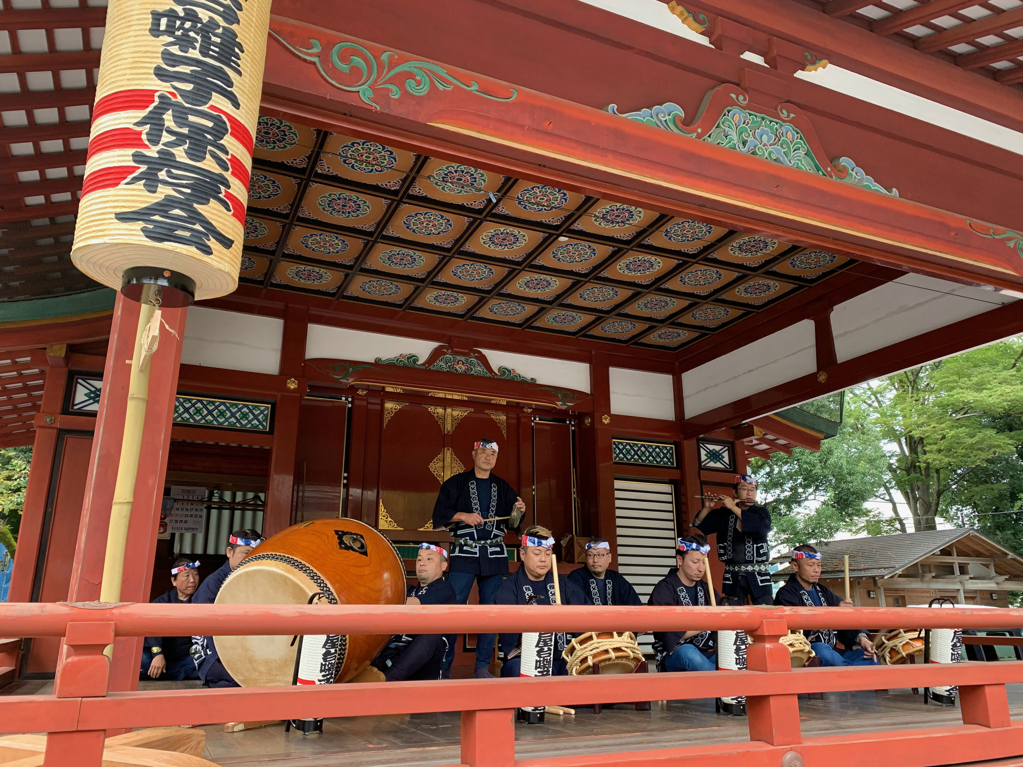 秩父神社神楽殿での演奏