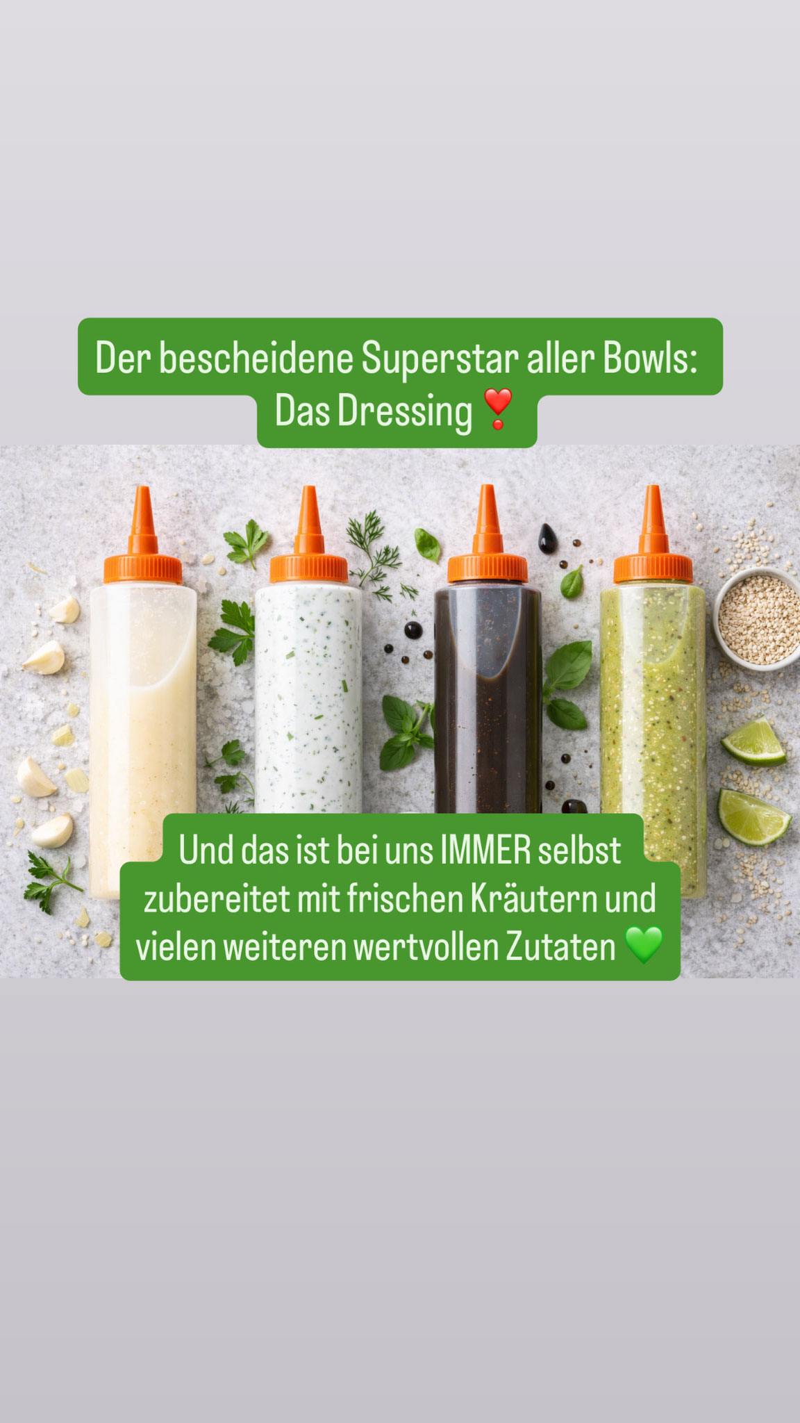 Unsere hausgemachten Dressings