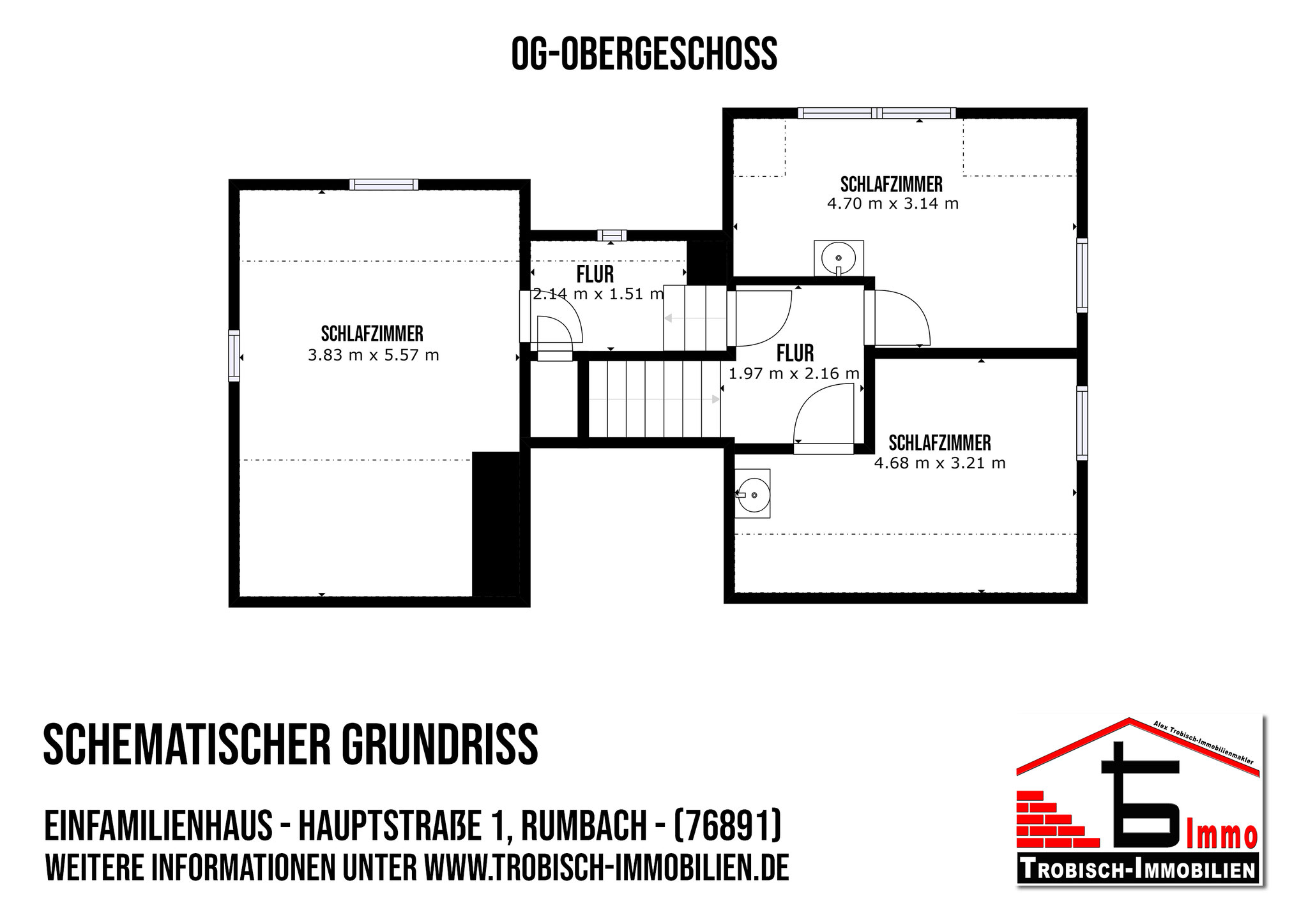 Schematischer Grundriss OG