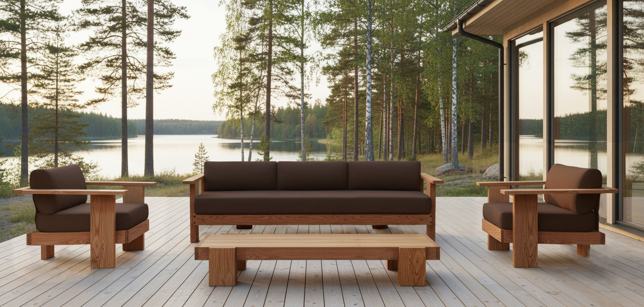 canapé de jardin bois douglas made in france