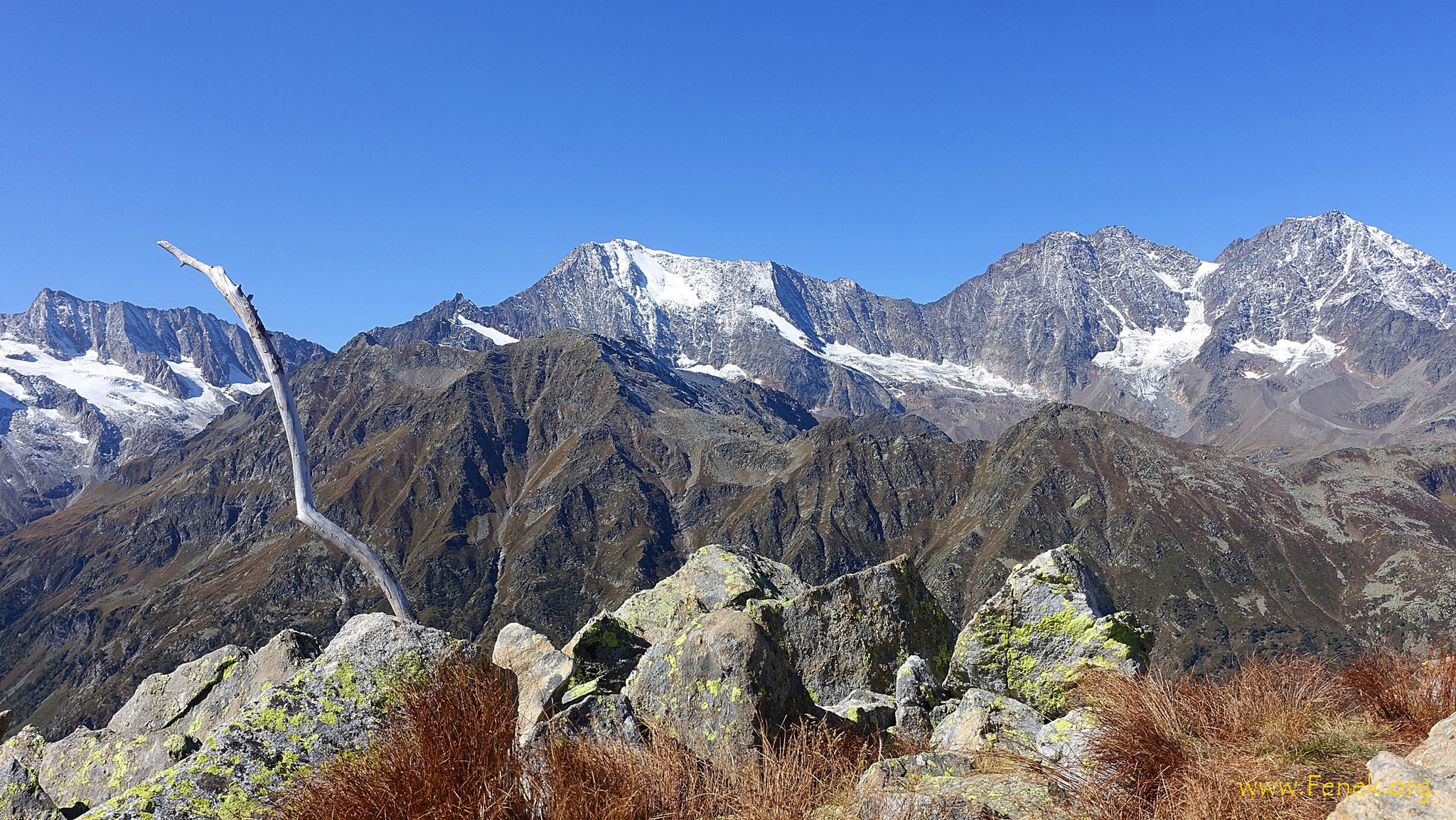 Weissmies, Laggin- und Fletschhorn