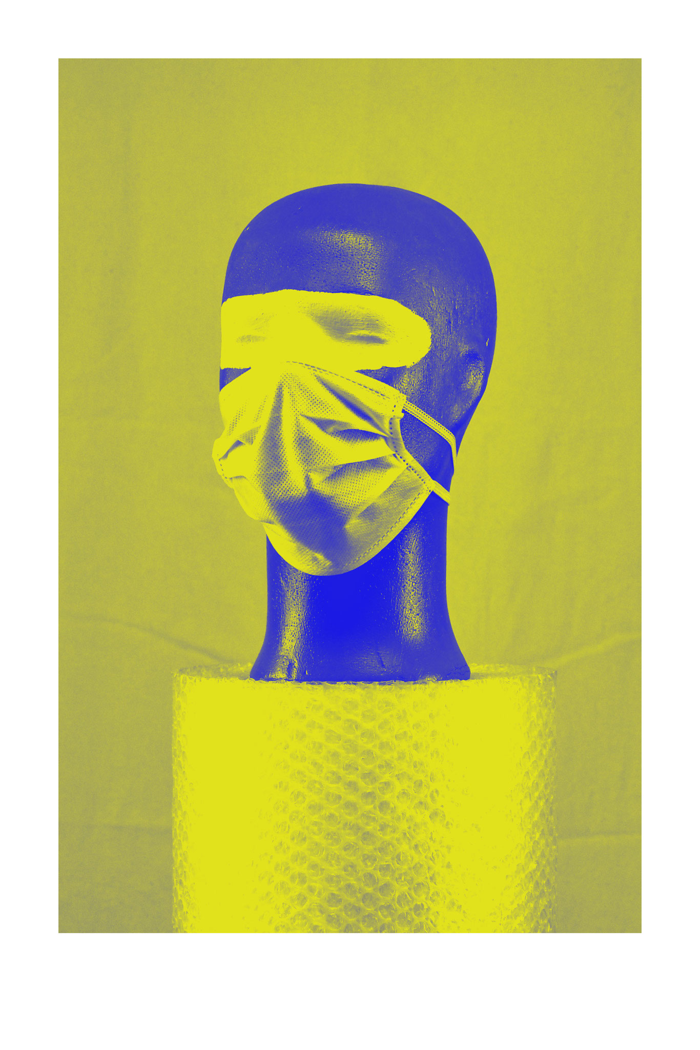 Maskenzeit - yellow mit Passepartout