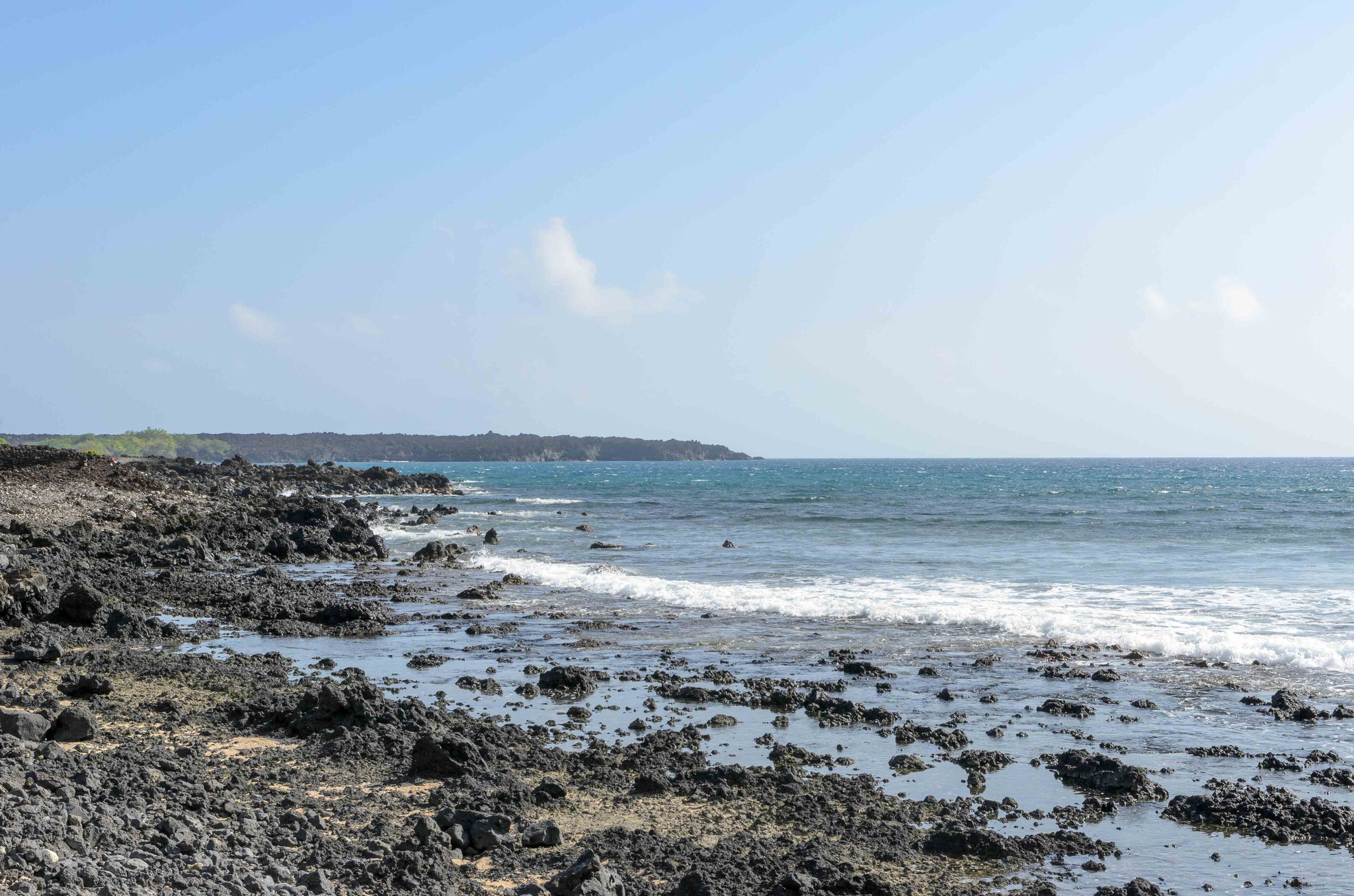 Stelle, an der die Lava das Meer erreichte