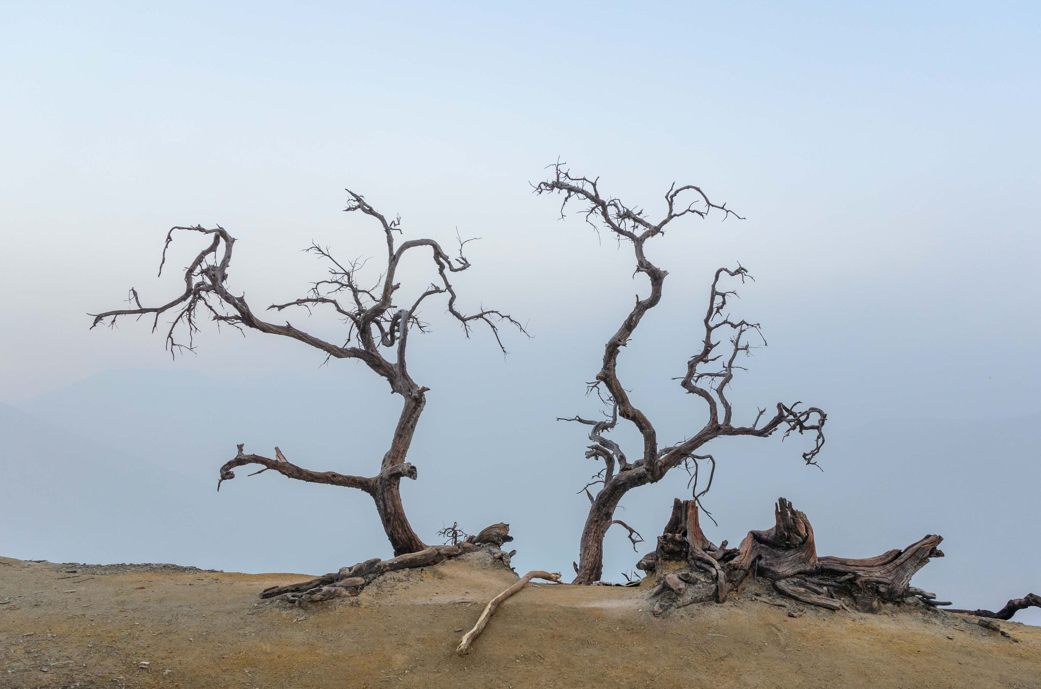 Als es hell wurde, war zu Beginn nnoch nicht viel außer der kargen Landschaft zu erkennen.