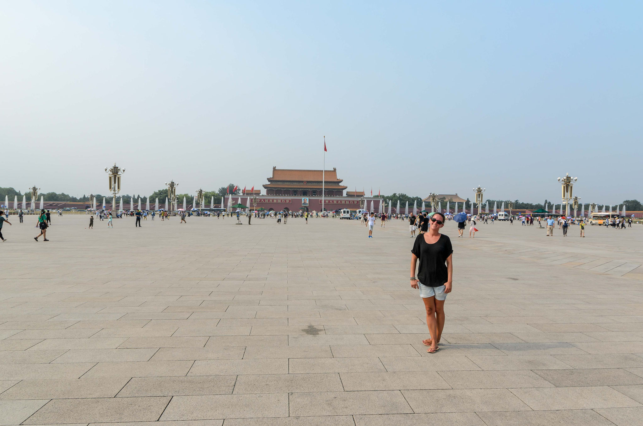 Auf dem Tian'Anmen Platz beziehungsweise Platz des himmlischen Friedens