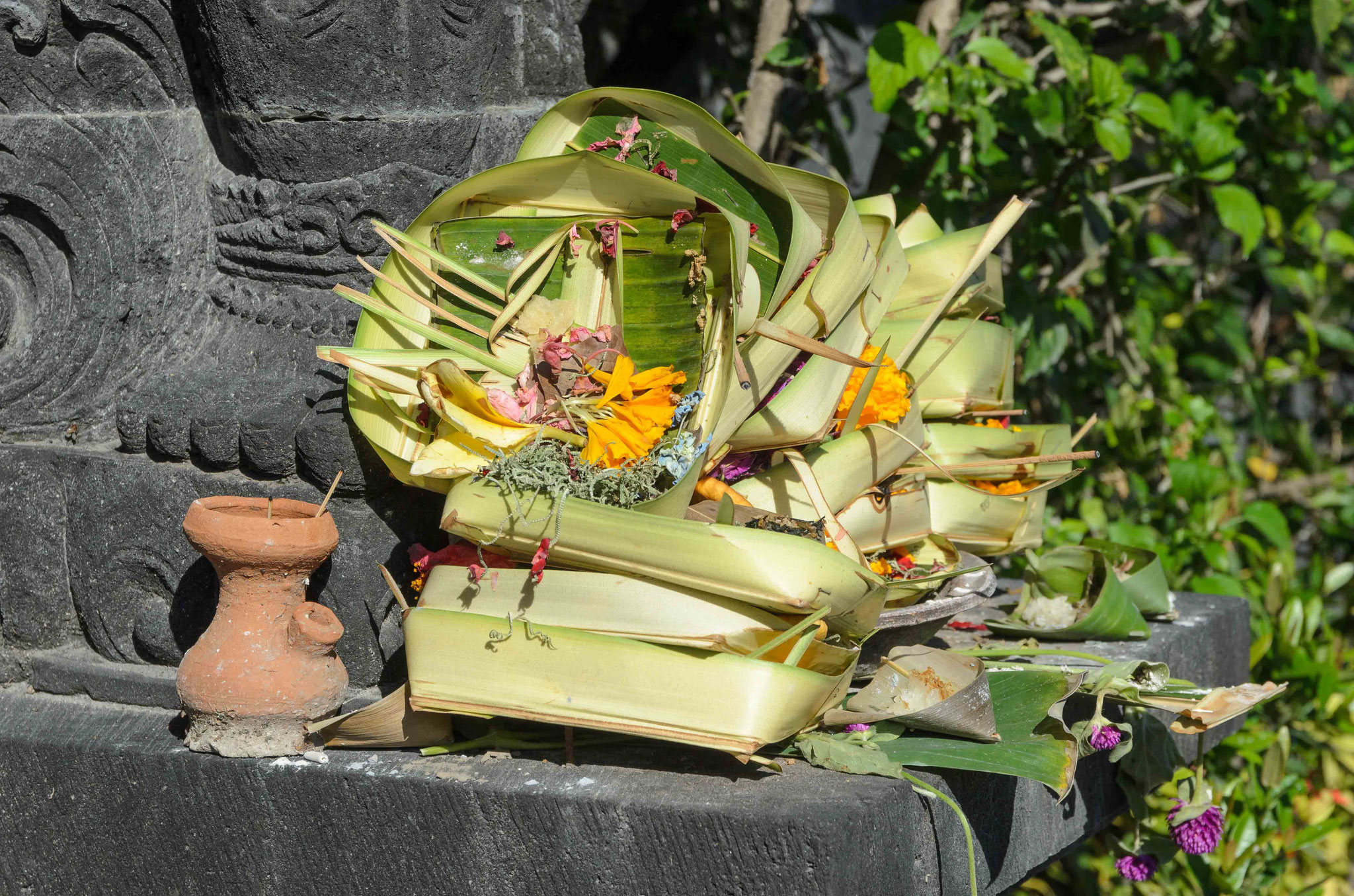 Typische Opfergaben in Bali